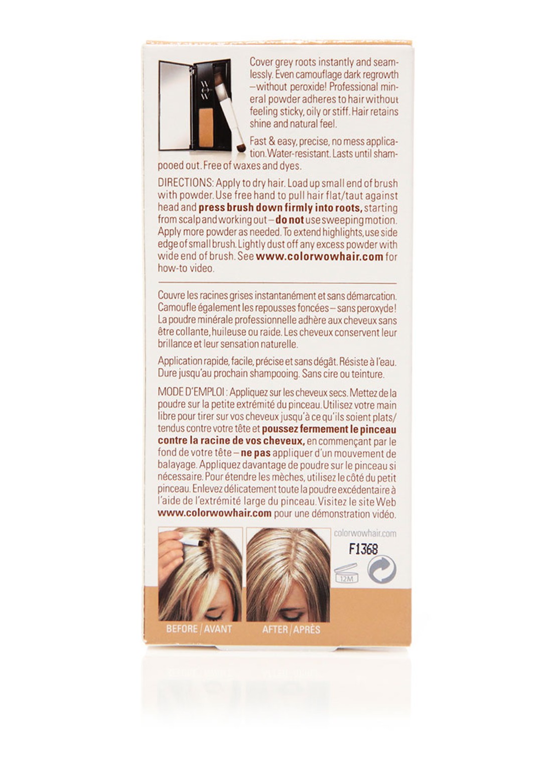 Color Wow Root Cover Up - uitgroei poeder - detail 3 blonde