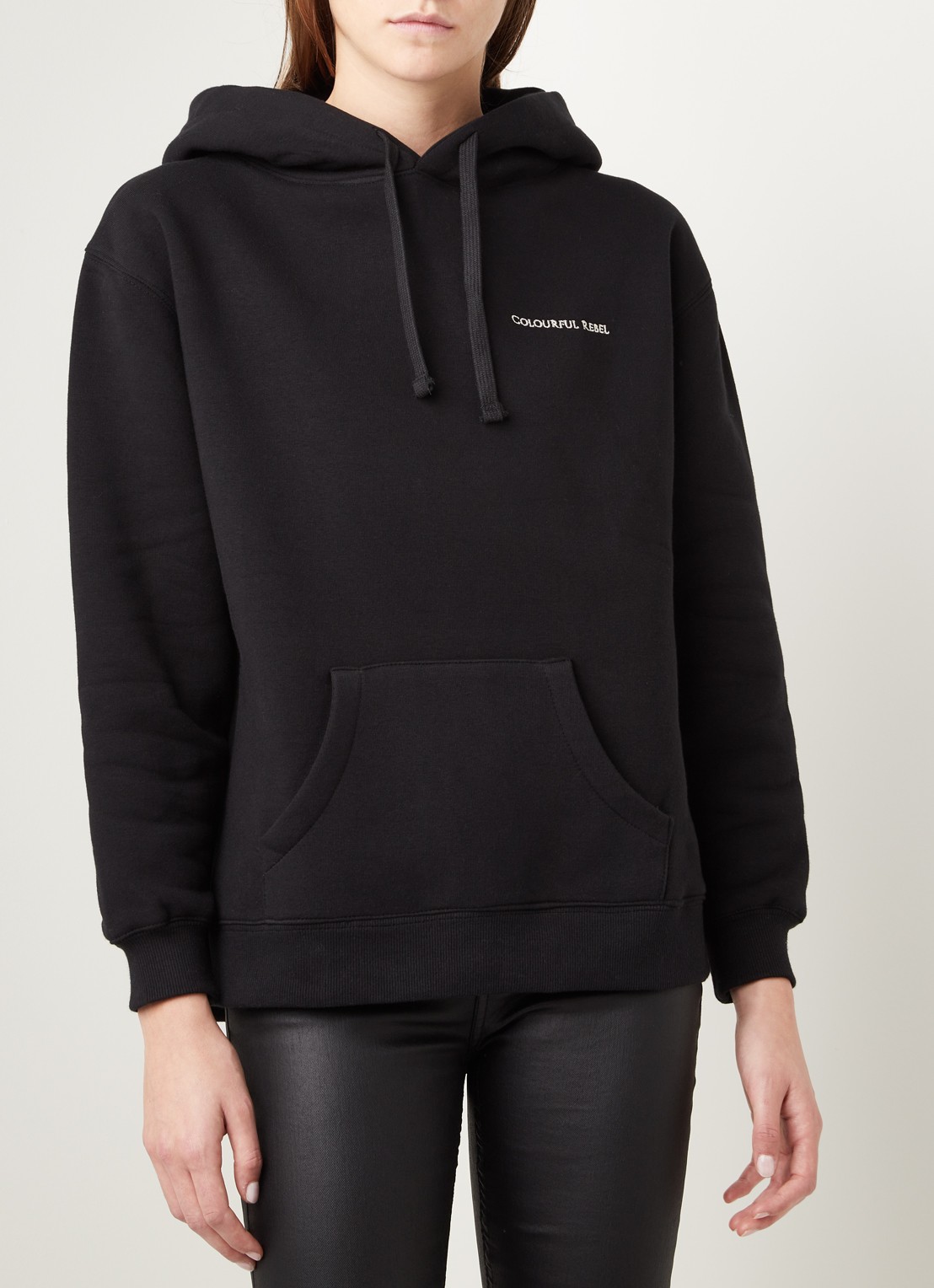 Colourful Rebel Cosmic Love hoodie met backprint - detail 4 zwart