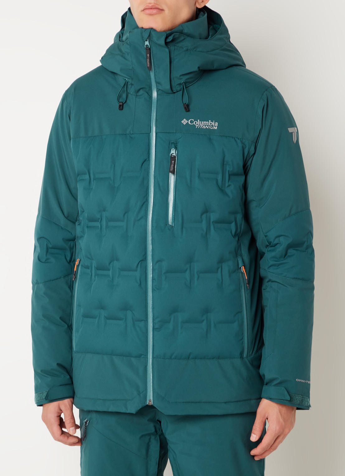 Columbia Wild Card III ski-jas met donsvulling en afneembare capuchon  - detail 2 zeegroen