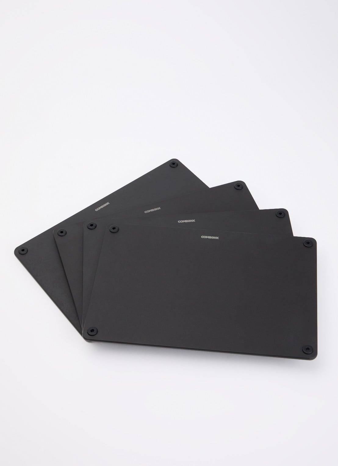 Combekk Snijplank 22 x 32 cm set van 4 - voorkant 2 zwart