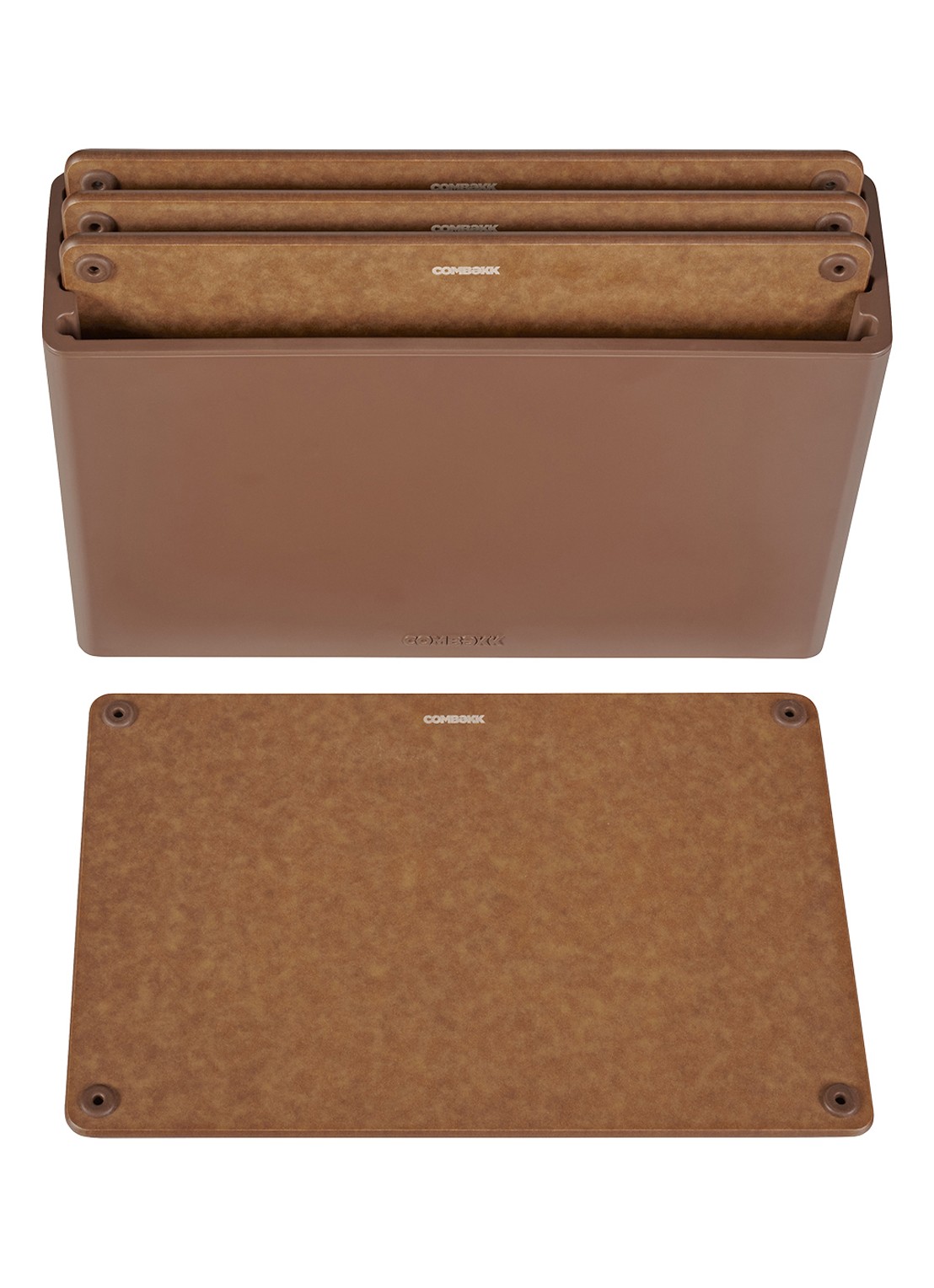 Combekk Snijplank 22 x 32 cm set van 4 - detail 3 bruin