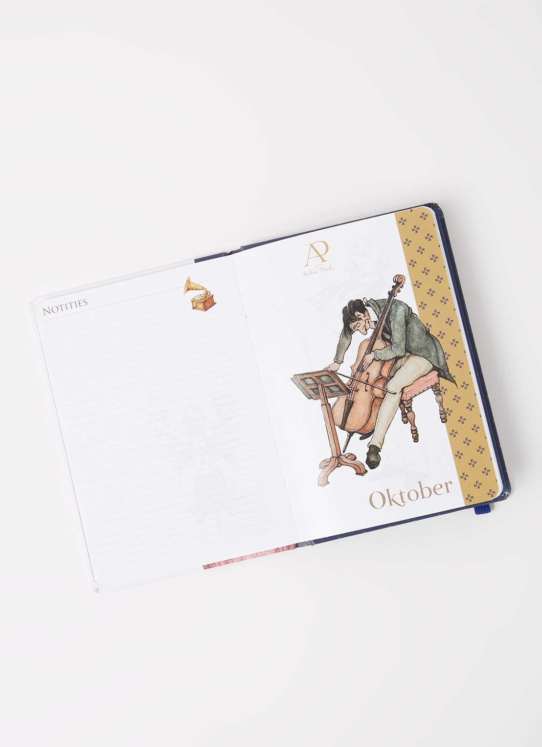 Comello Anton Pieck agenda 2022 - detail 3 donkerblauw