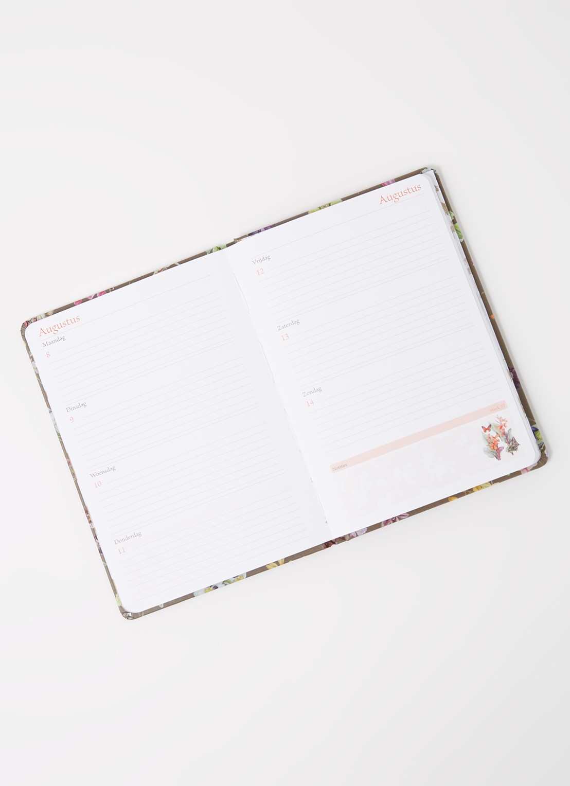 Comello Janneke Brinkman weekagenda 2022 - detail donkerbruin