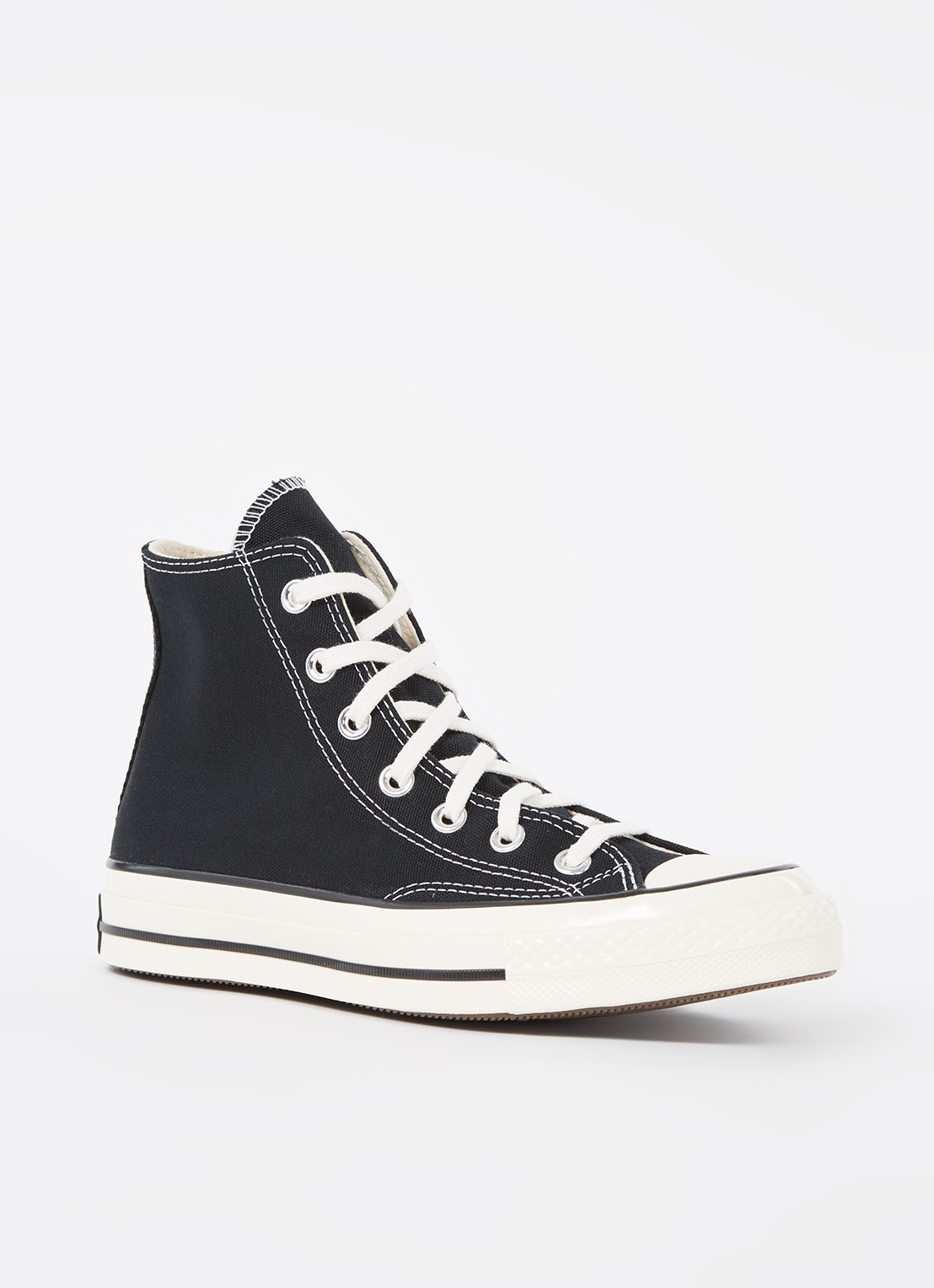 Converse Chuck 70 Hi sneaker van canvas - voorkant 4 zwart