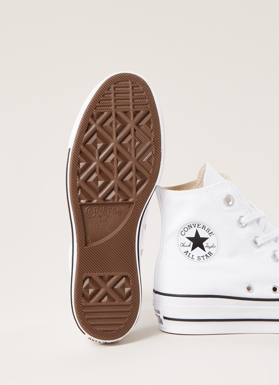 Converse Chuck Taylor All Star Lift High Top sneaker van canvas - detail 5 wit