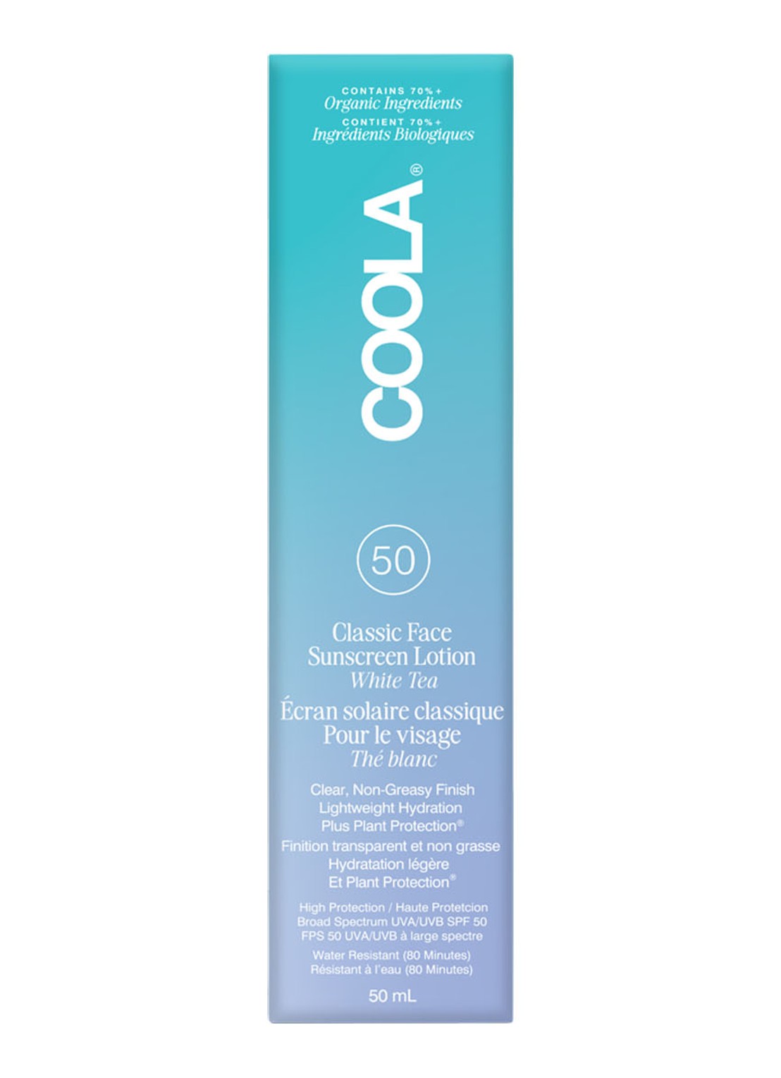 Coola Classic Face  Sunscreen Lotion SPF50 - zonnebrand voor het gezicht - voorkant undefined