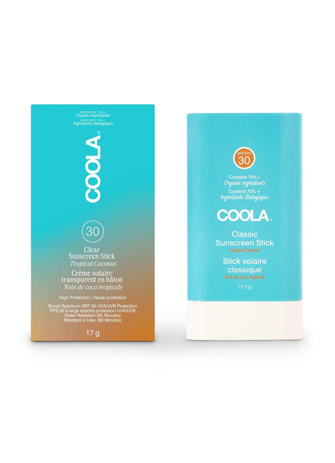 Coola Sunscr Stick Tropical Coconut SPF 30 - zonnebrand - voorkant undefined