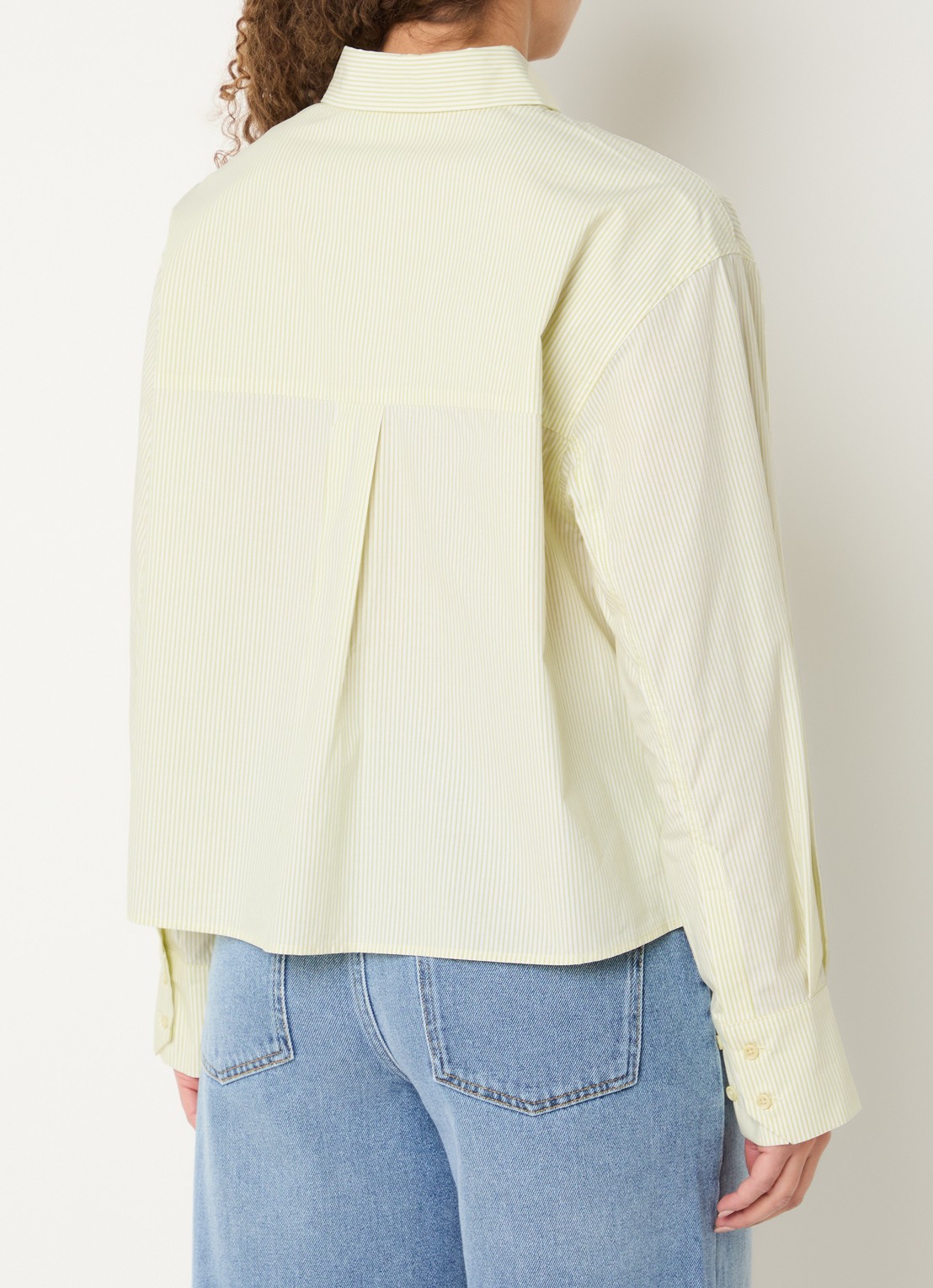 Copenhagen Muse Blouse met streepprint - achterkant 3 geel