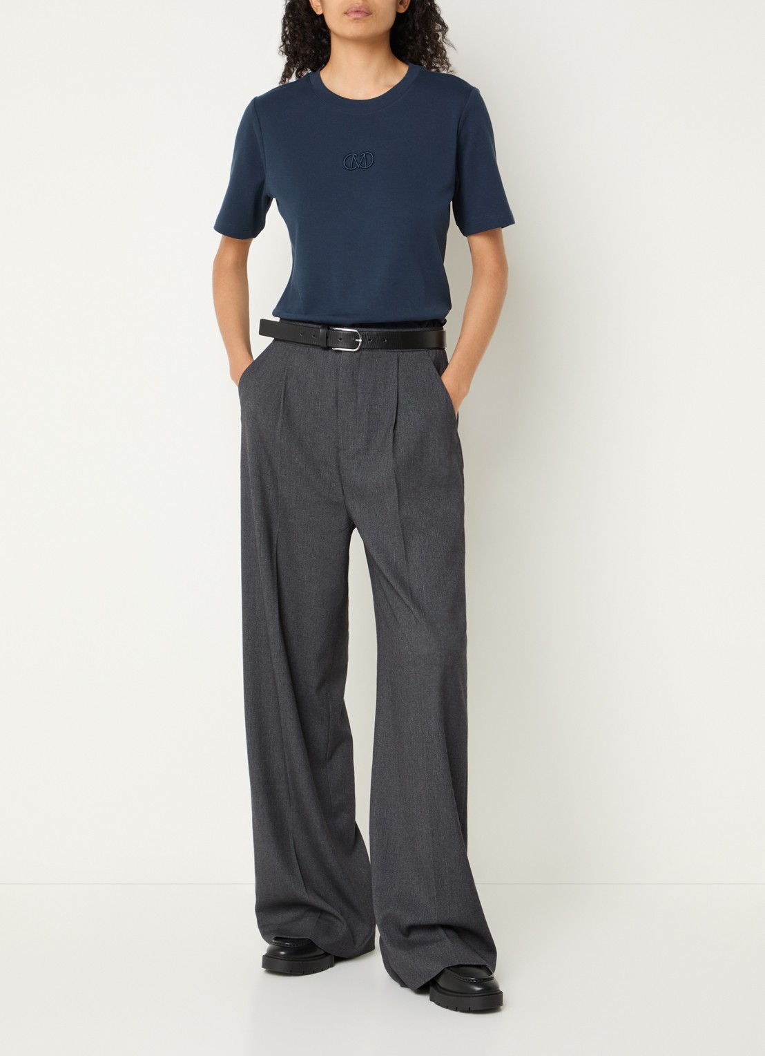 Copenhagen Muse CMMuse T-shirt met logoborduring - voorkant 2 indigo