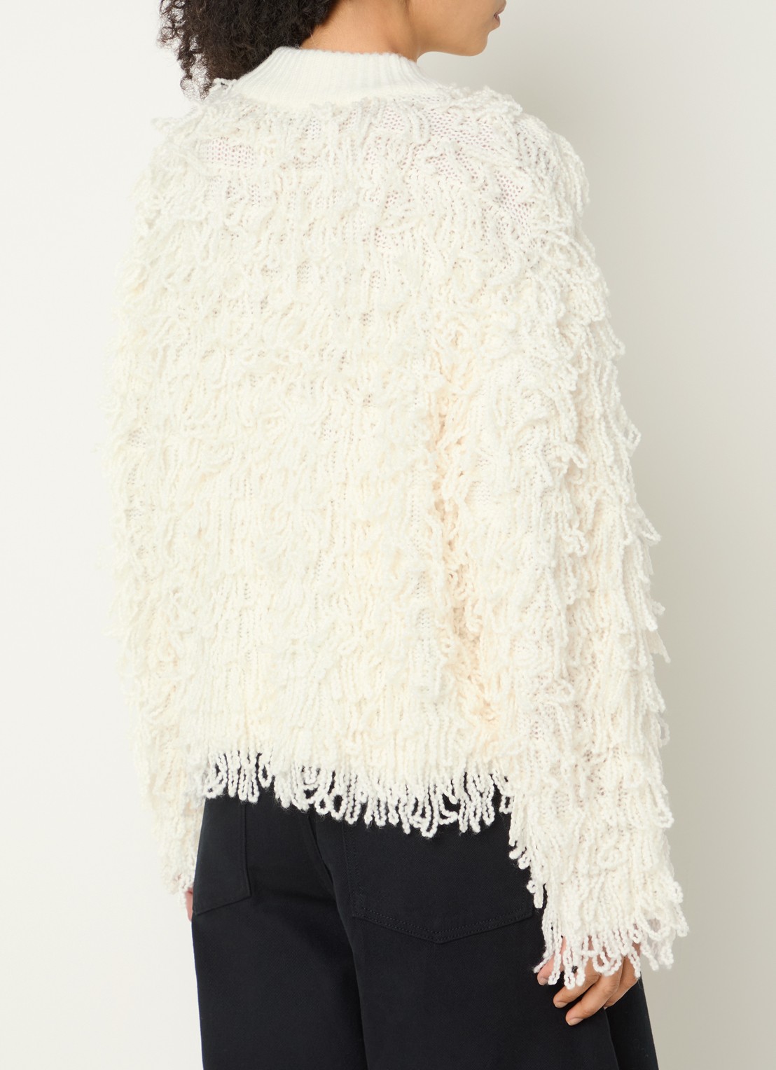 Copenhagen Muse CMPinar grofgebreide pullover in wolblend - achterkant gebroken wit