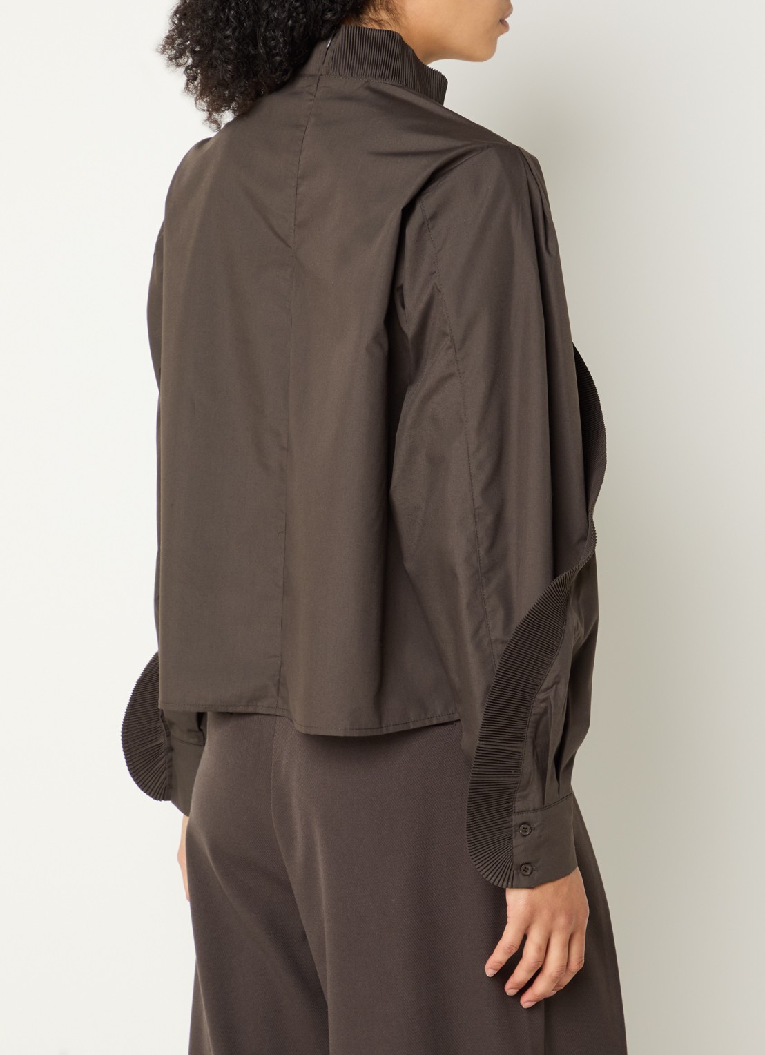 Copenhagen Muse CMPleat tuniek met volant - achterkant 2 donkerbruin