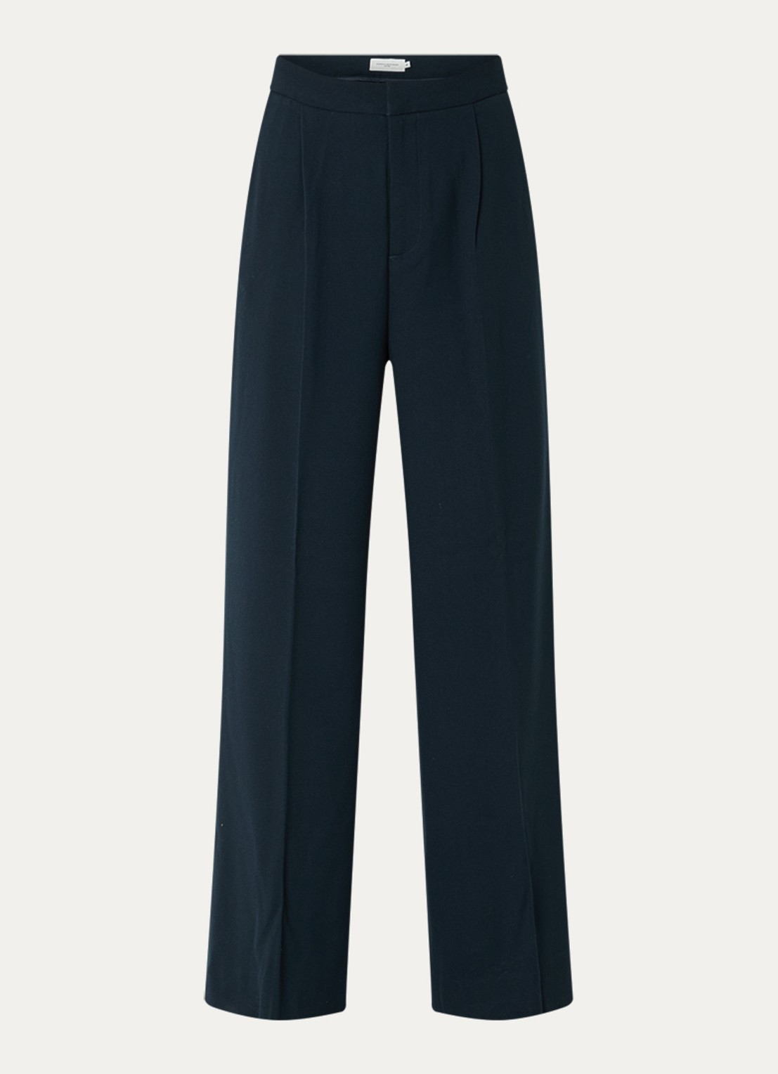 Copenhagen Muse High waist wide fit pantalon met steekzakken - voorkant donkerblauw