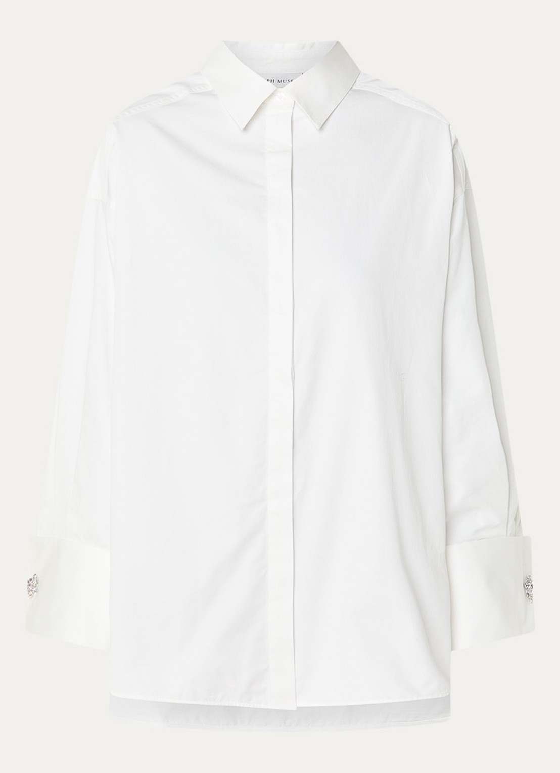 Copenhagen Muse Melanie blouse met sierknoop - voorkant 2 wit