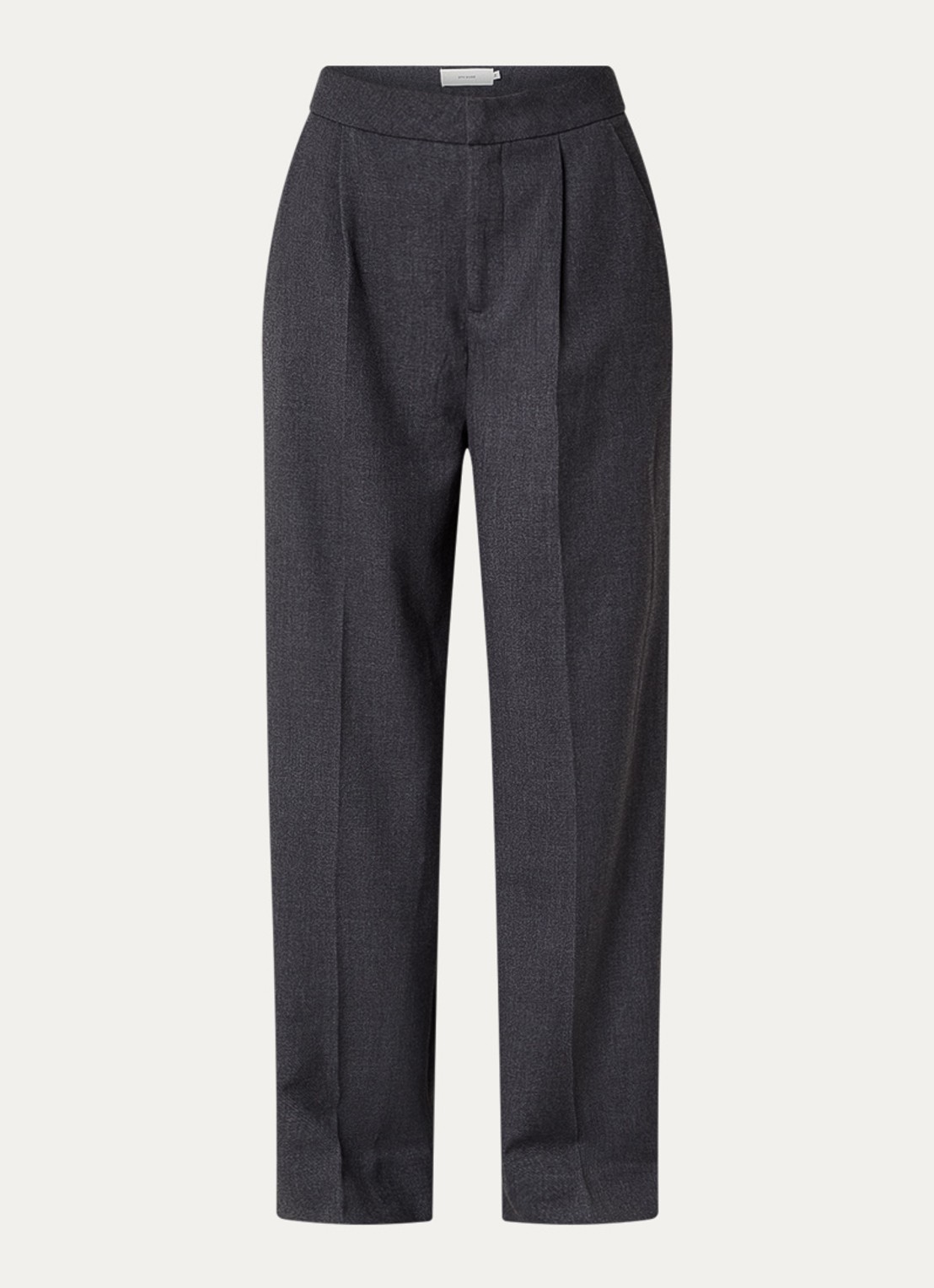Copenhagen Muse Tailor high waist straight fit pantalon met stretch - voorkant donkergrijs
