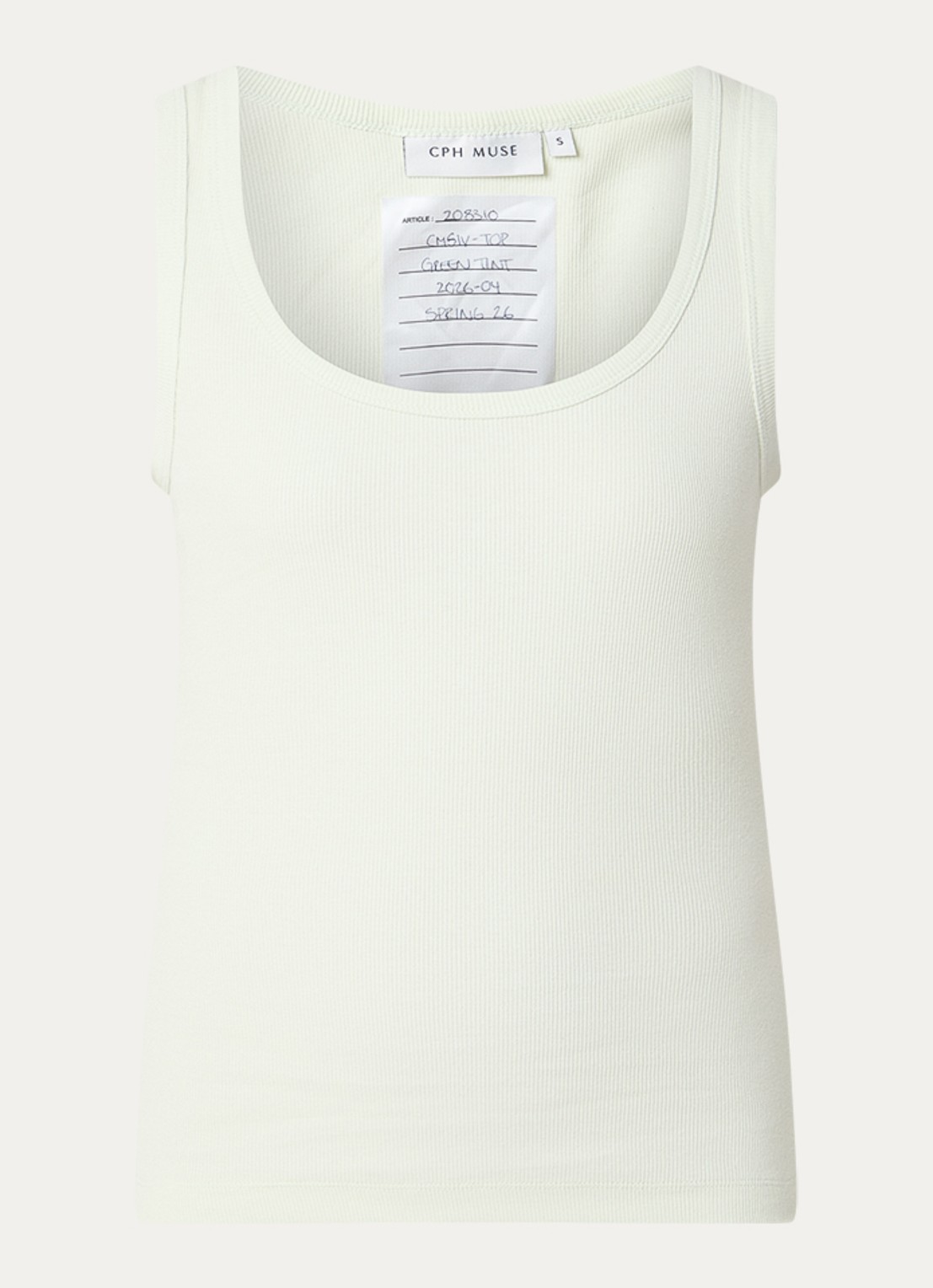 Copenhagen Muse Tanktop met ronde hals - voorkant 2 lindegroen