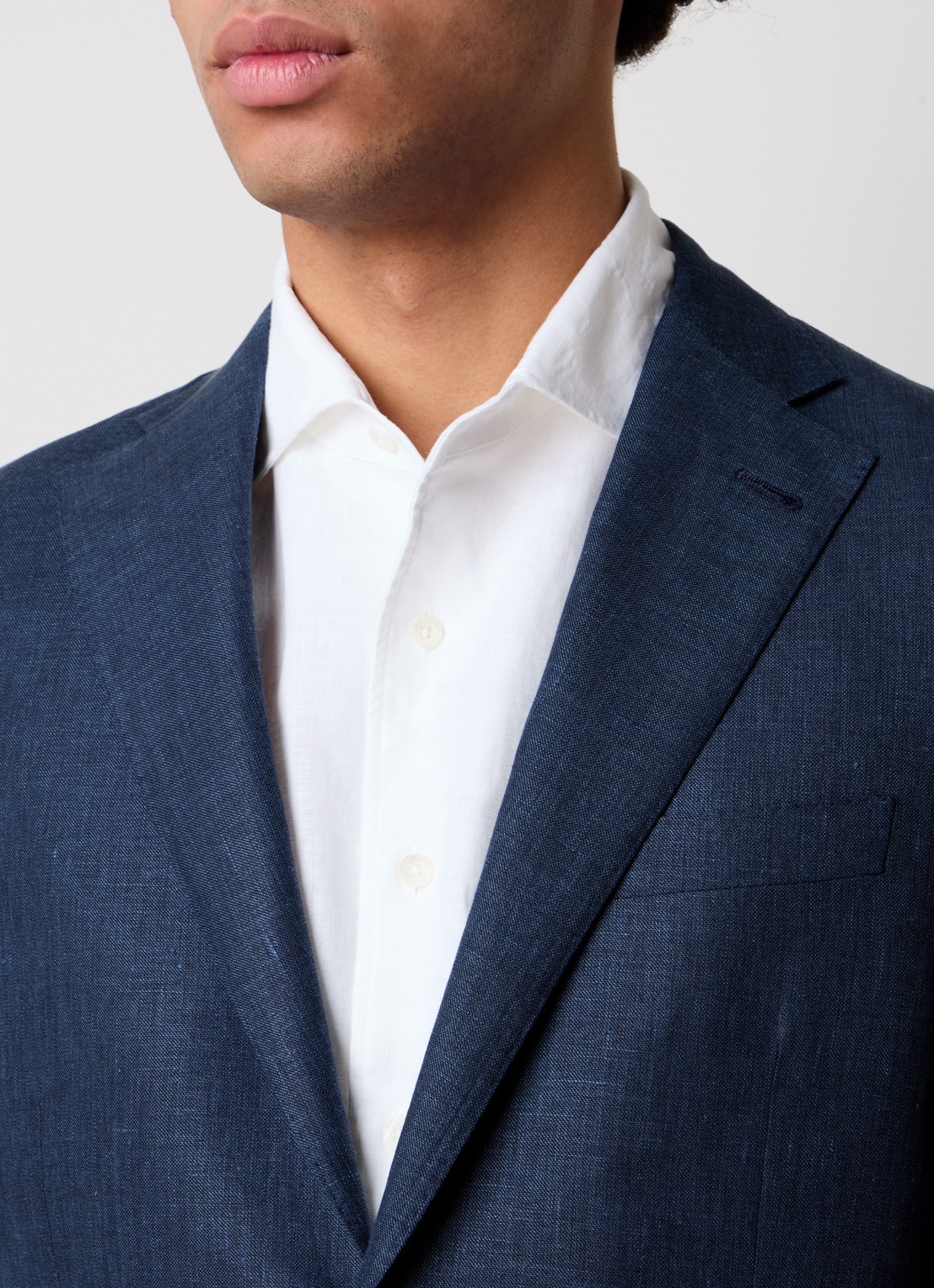 Corneliani Regular fit colbert met opgestikte zakken in zijdeblend - detail 4 indigo