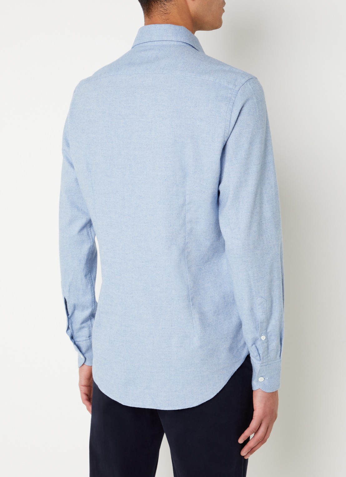 Corneliani Regular fit overhemd met stretch - achterkant 5 lichtblauw