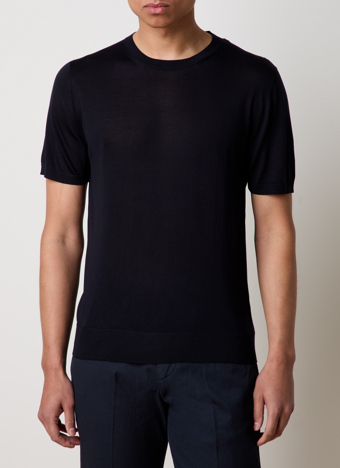 Corneliani T-shirt van zijde - detail 2 zwart