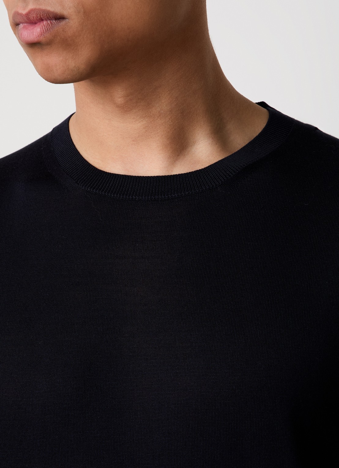 Corneliani T-shirt van zijde - detail 3 zwart
