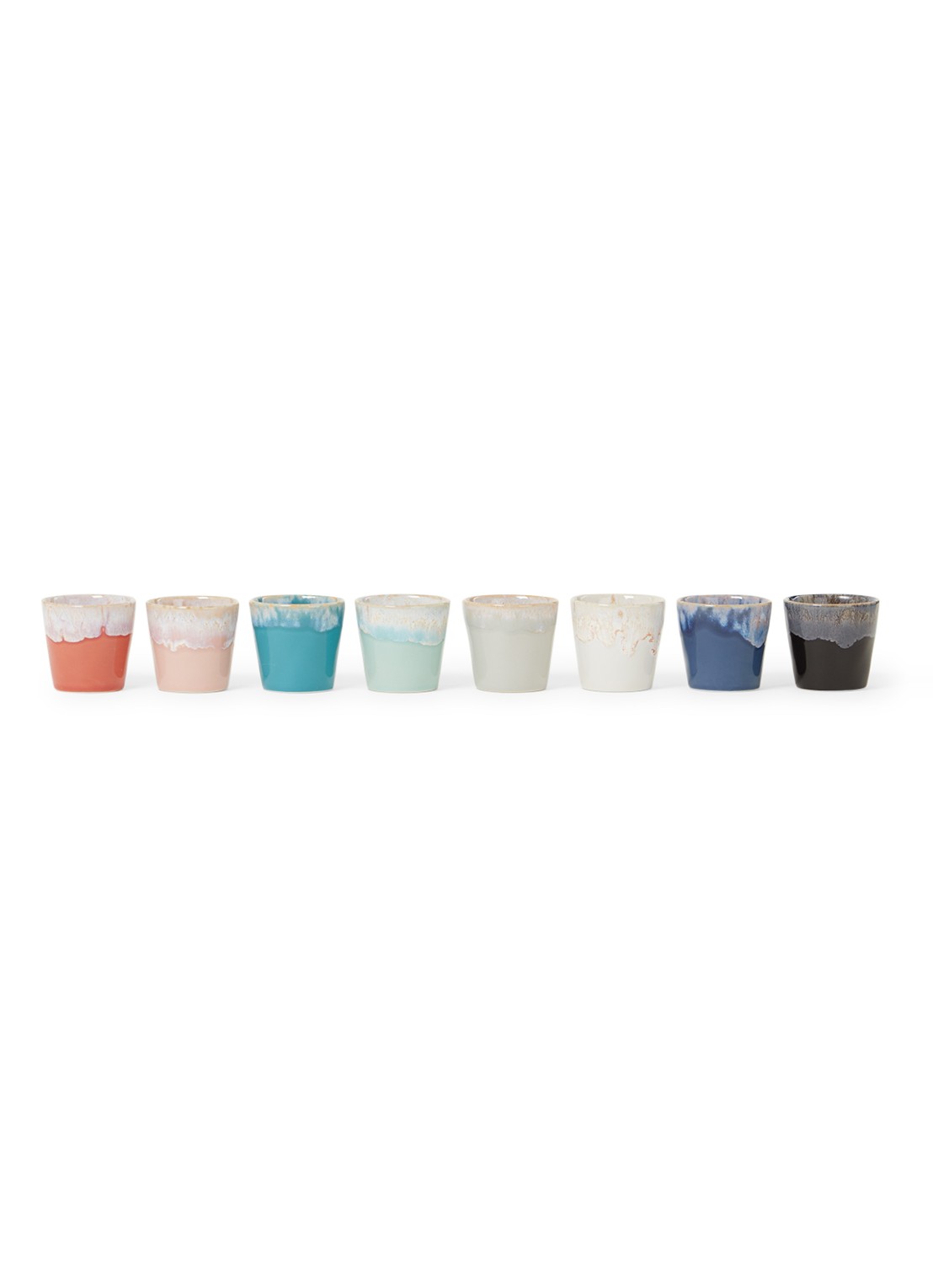 Costa Nova Grespresso espressokopje 9 cl set van 8 - voorkant multicolor