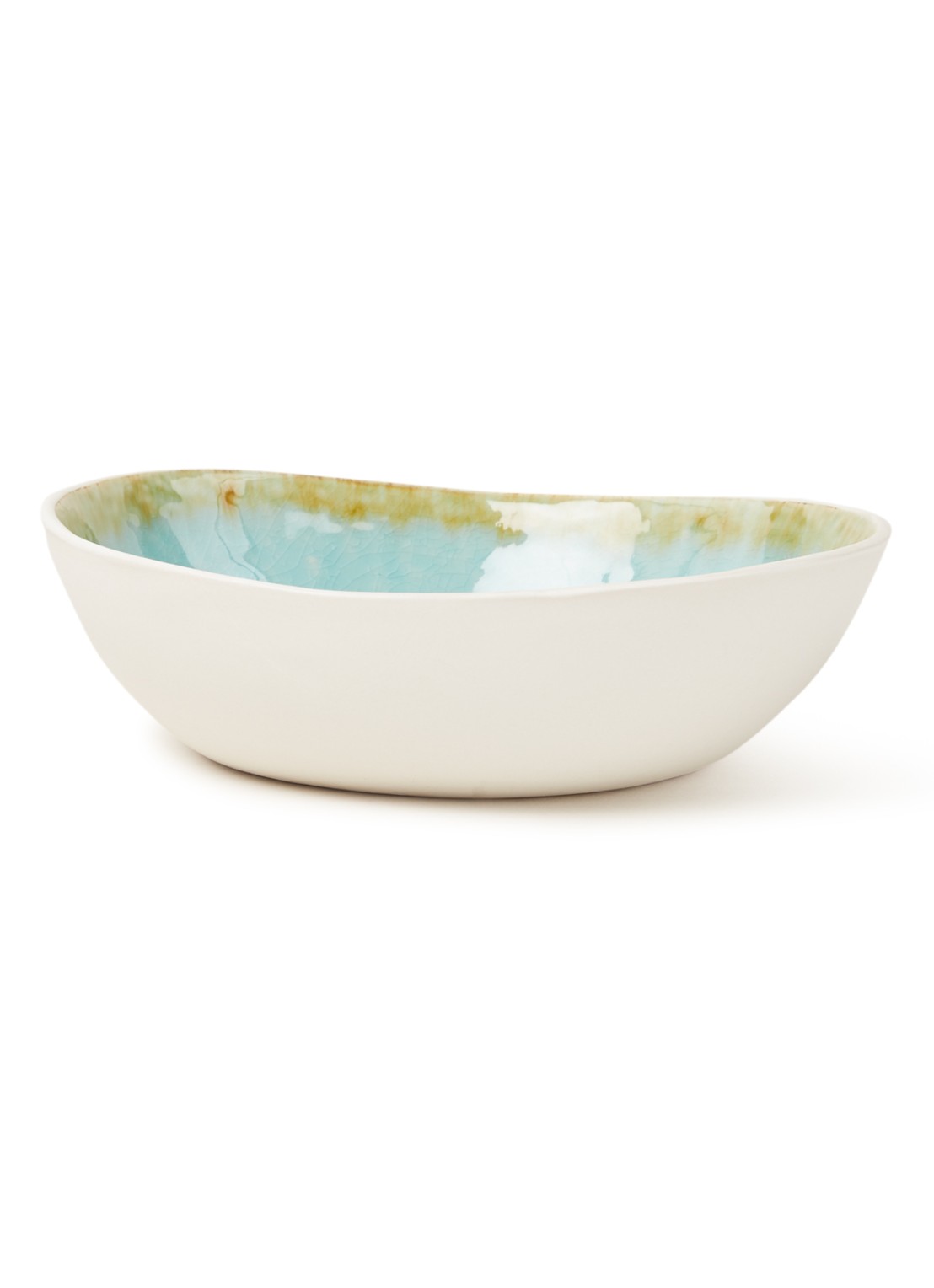 Cosy & Trendy Laguna Azzurro saladeschaal 19 cm - voorkant blauw