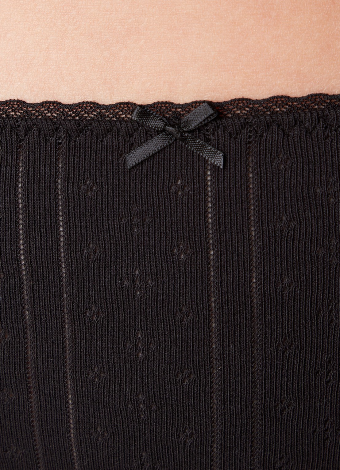 Cou Cou Intimates The Cozy slip van  katoen - detail 2 zwart
