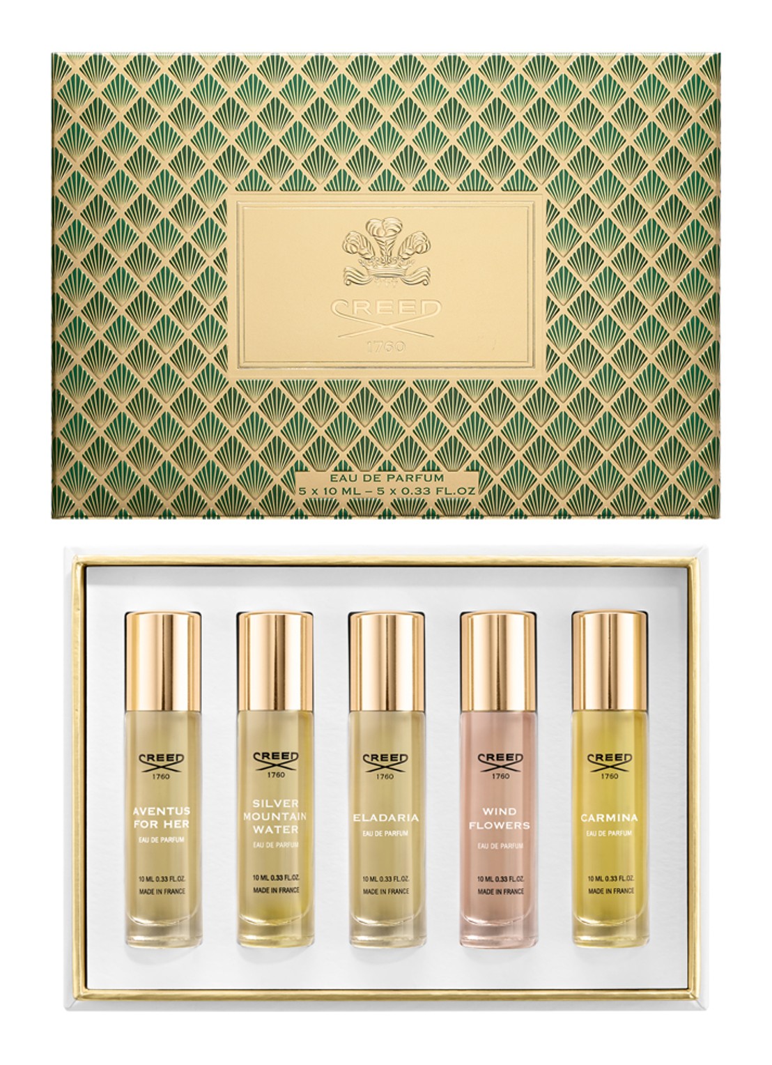 Creed Feminine Holiday 26 Set Eau de Parfum - mini parfumset - voorkant 2 beige