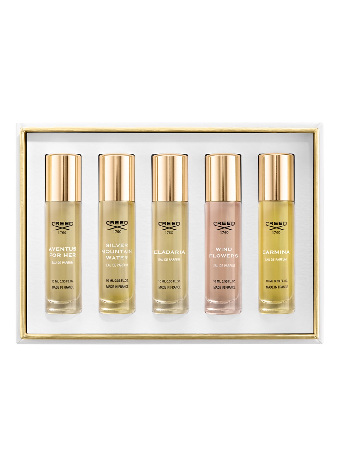 Creed Feminine Holiday 26 Set Eau de Parfum - mini parfumset - voorkant 3 beige