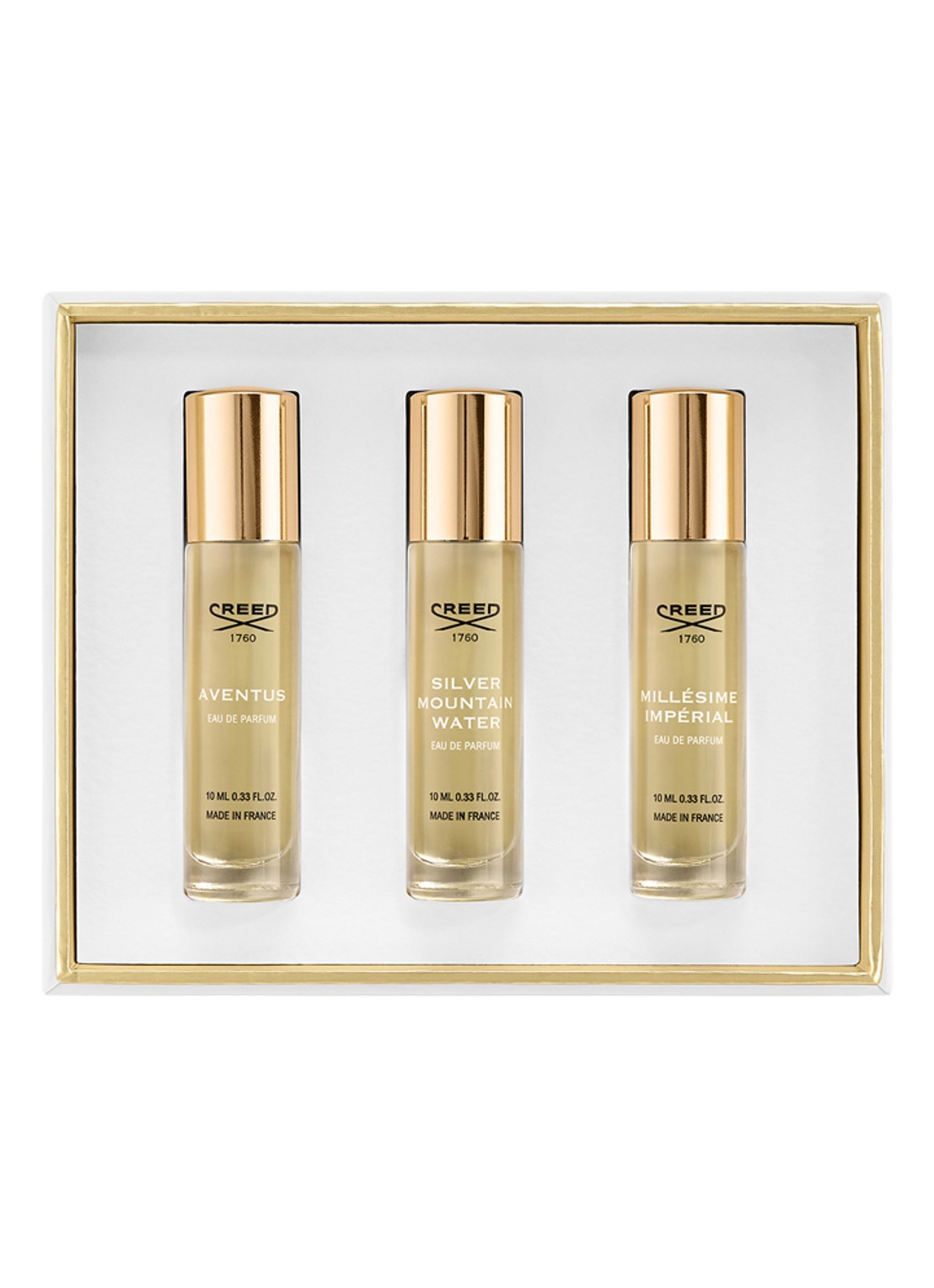 Creed Masculine Holiday 26 Set Eau de Parfum - mini parfumset - voorkant 2 goud
