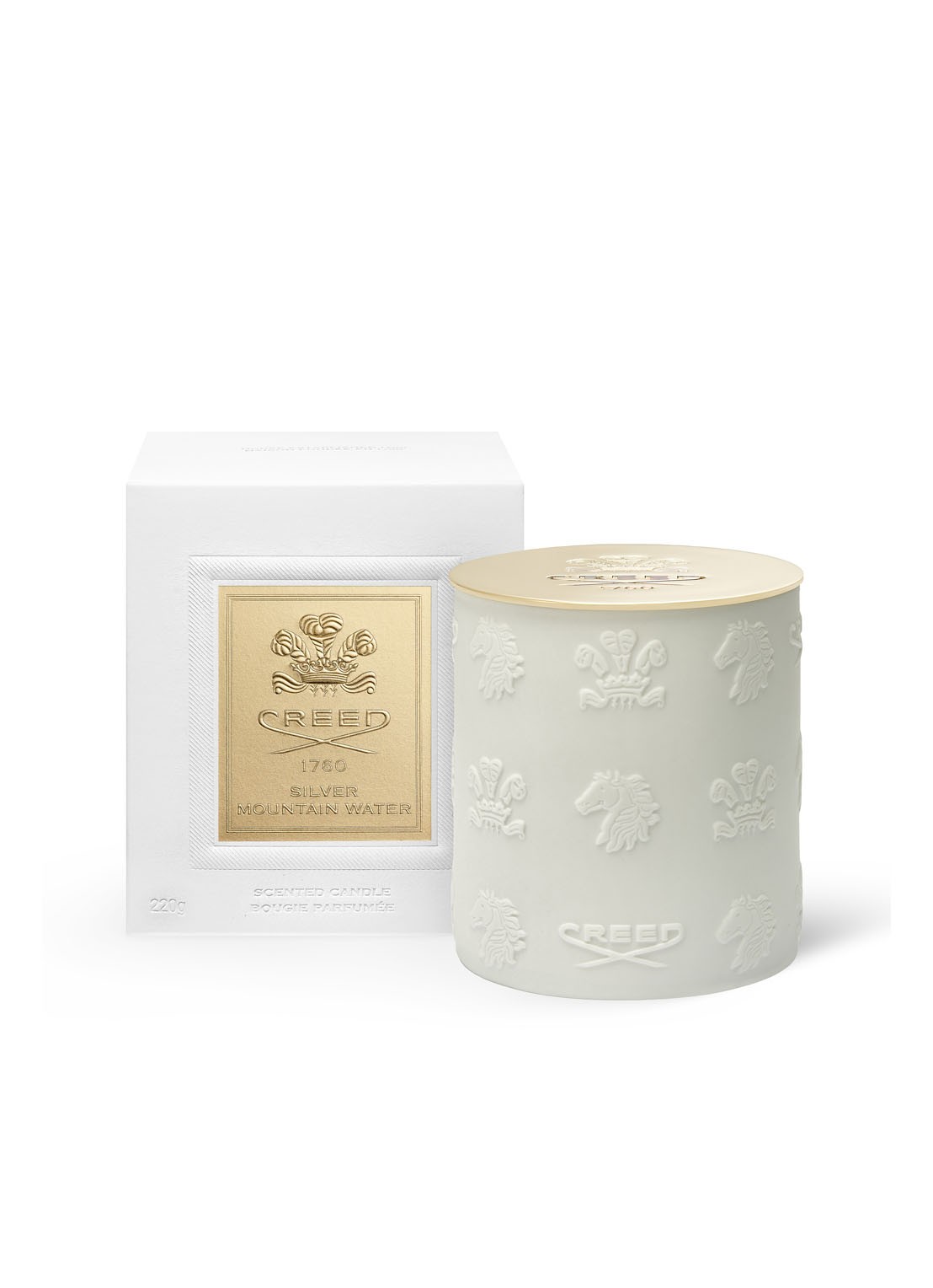 Creed Silver Mountain Water Porcelain Candle - geurkaars 220 gram - voorkant 2 undefined