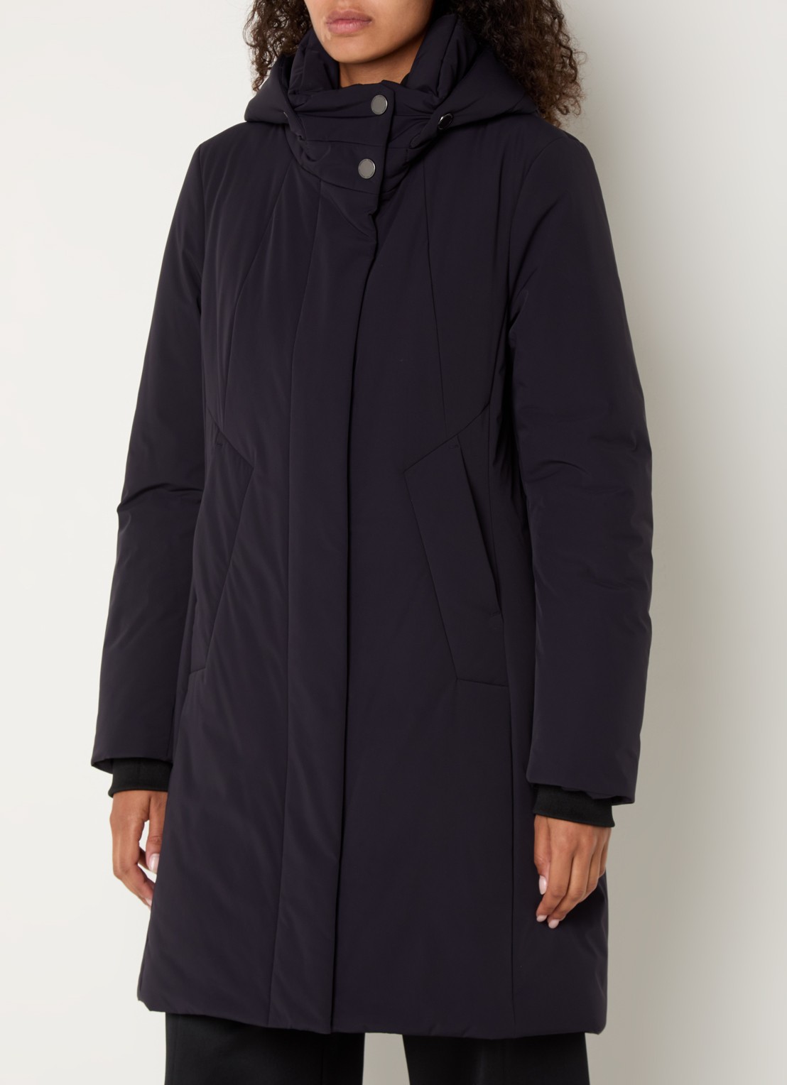 Creenstone Alexandra gewatteerde parka met afneembare capuchon - detail 3 donkerblauw
