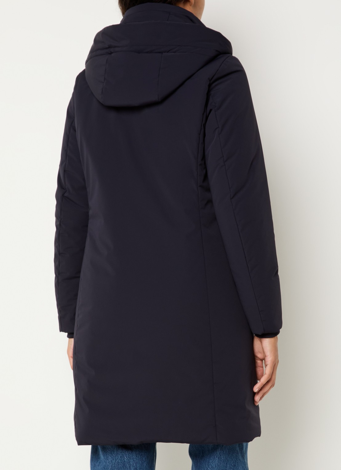 Creenstone Alexandra gewatteerde parka met steekzakken - achterkant 4 donkerblauw