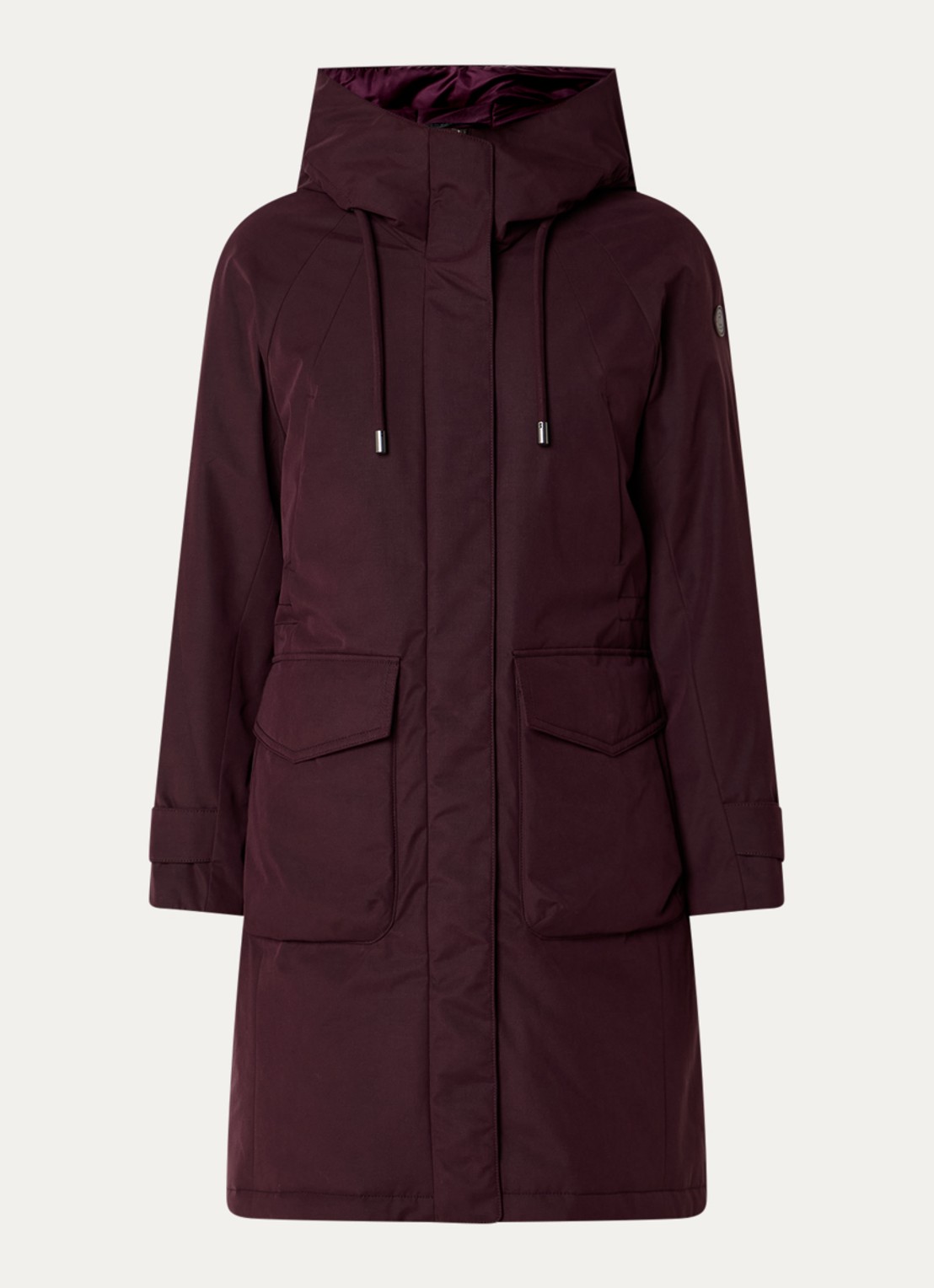 Creenstone Svea gewatteerde parka met klepazkken - voorkant 3 zwart