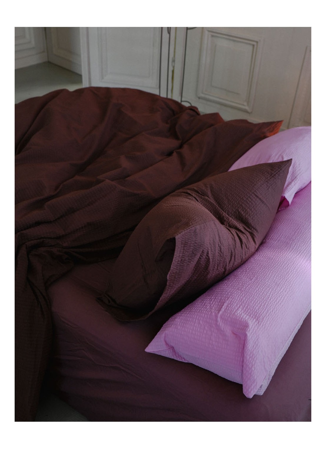 Crisp Sheets Americano dekbedovertrek van katoen 144 TC - inclusief kussensloop  - detail 3 donkerbruin