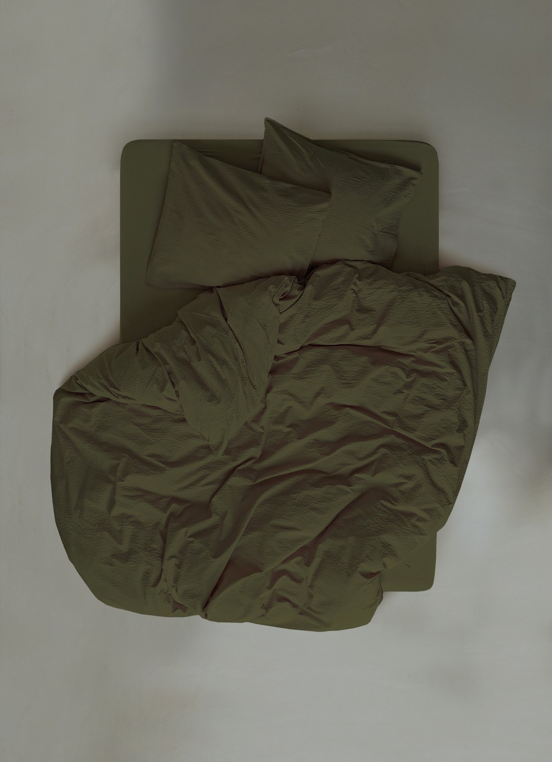 Crisp Sheets Crisp dekbedovertrekset van katoen 154TC - inclusief kussensloop - voorkant 7 bronsgroen
