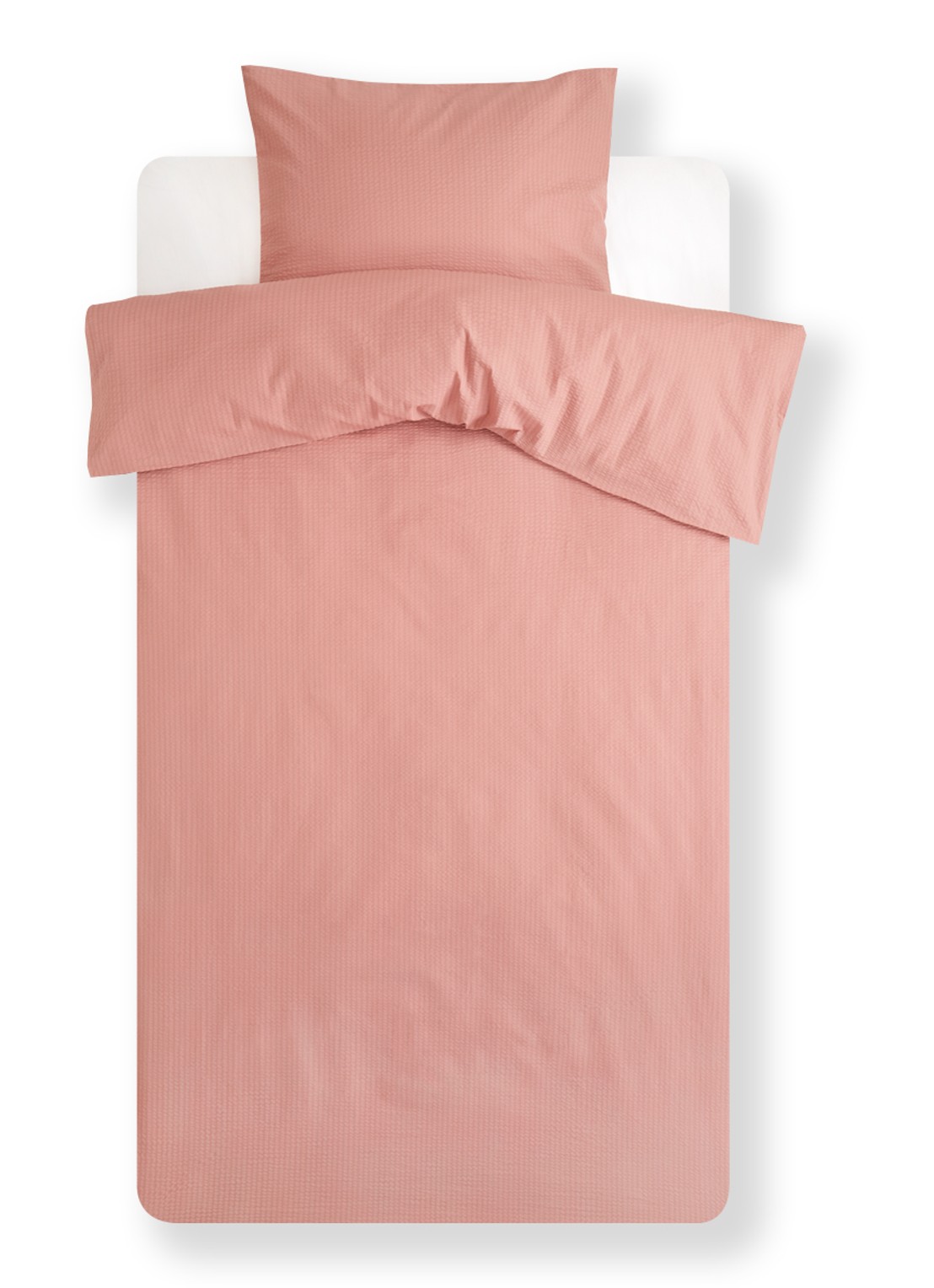 Crisp Sheets CRISP dekbedovertrekset van katoen - inclusief kussenslopen - voorkant zalmroze