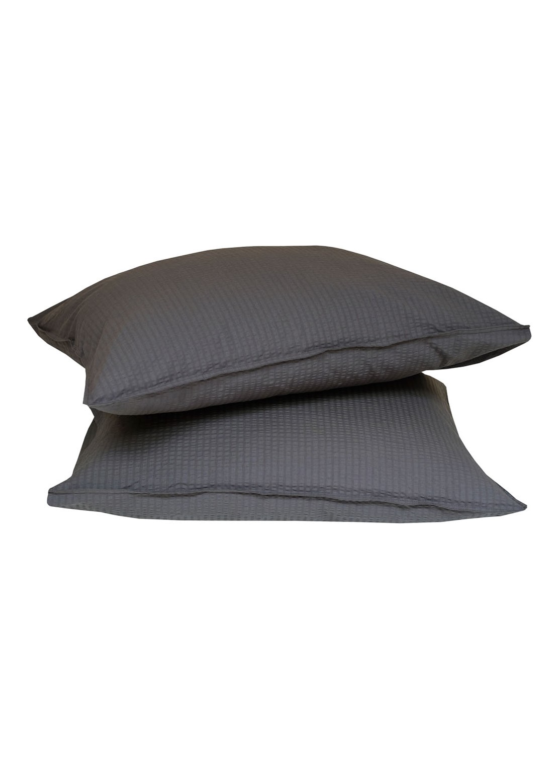 Crisp Sheets CRISP kussensloop van katoen in 2-pack - voorkant antraciet