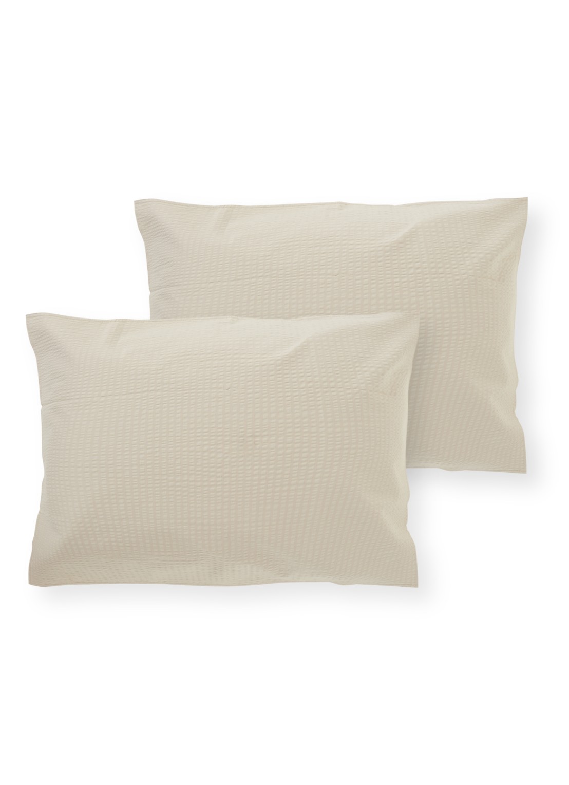 Crisp Sheets CRISP kussensloop van katoen in 2-pack - voorkant zand