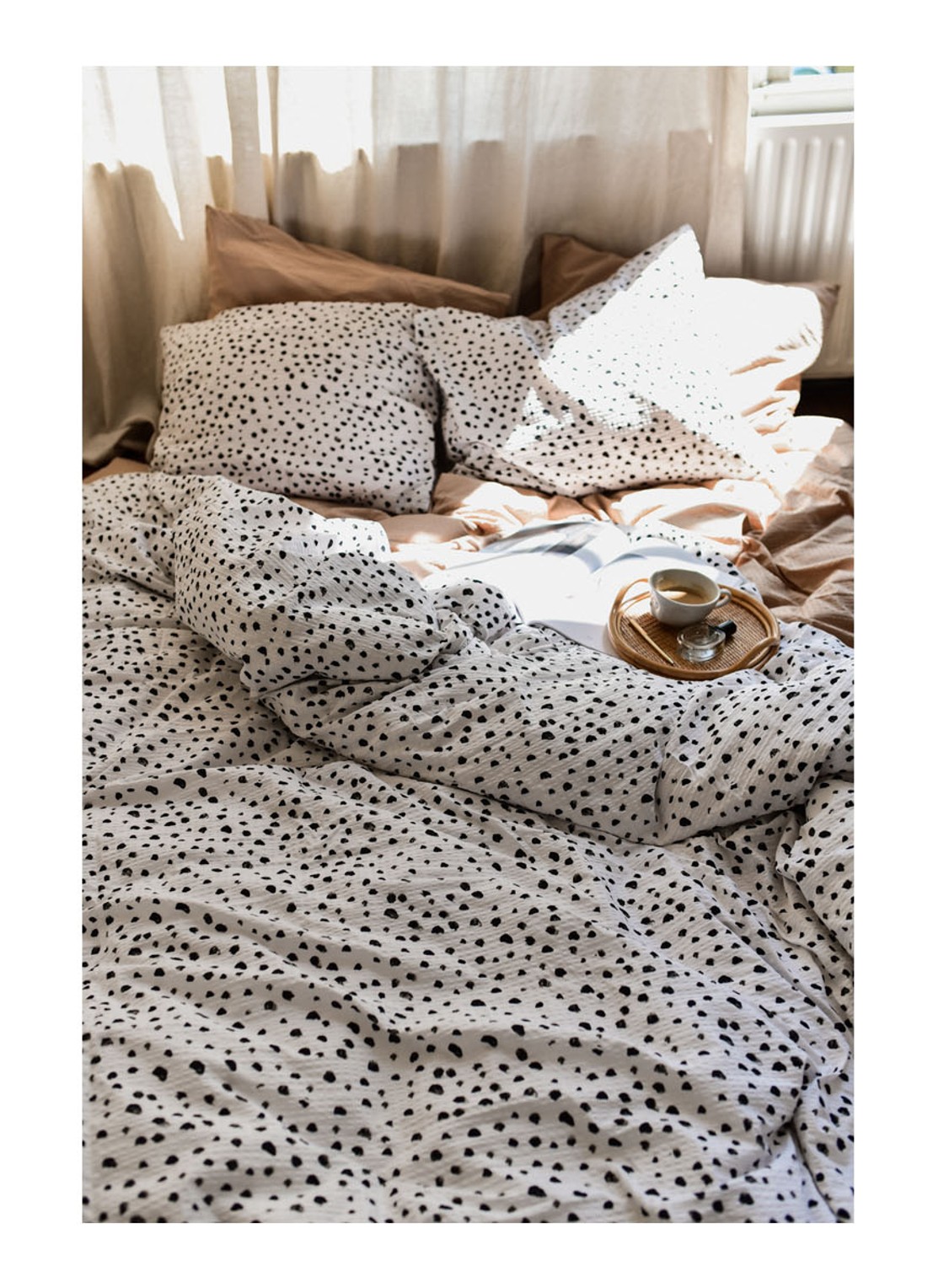 Crisp Sheets Dots dekbedovertrekset van katoen - inclusief kussenslopen - detail 4 wit