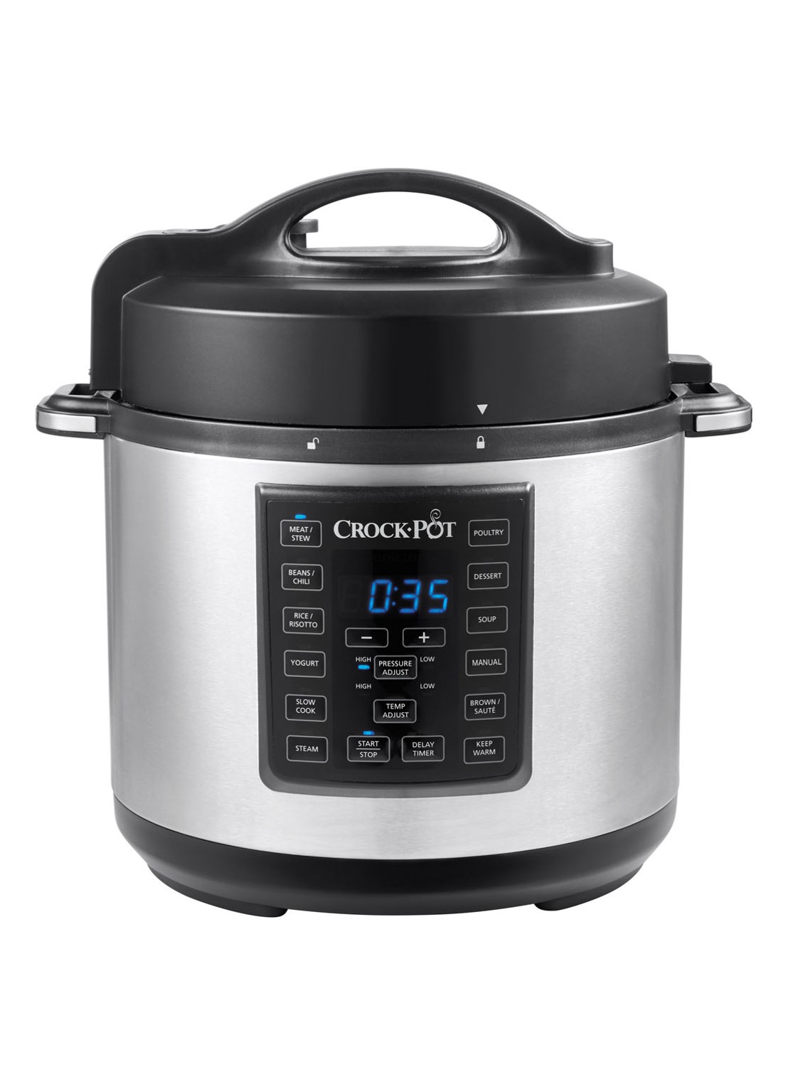 Crock-Pot Express pot multi-cooker CR051 - voorkant 3 aluminium
