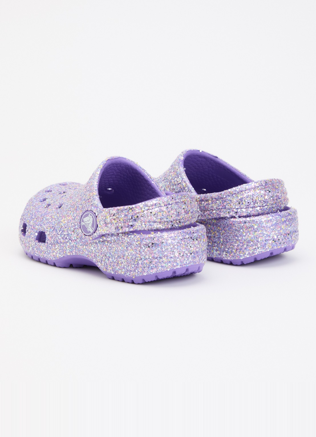 Crocs Classic Clog instapper met glitter - achterkant 4 paars