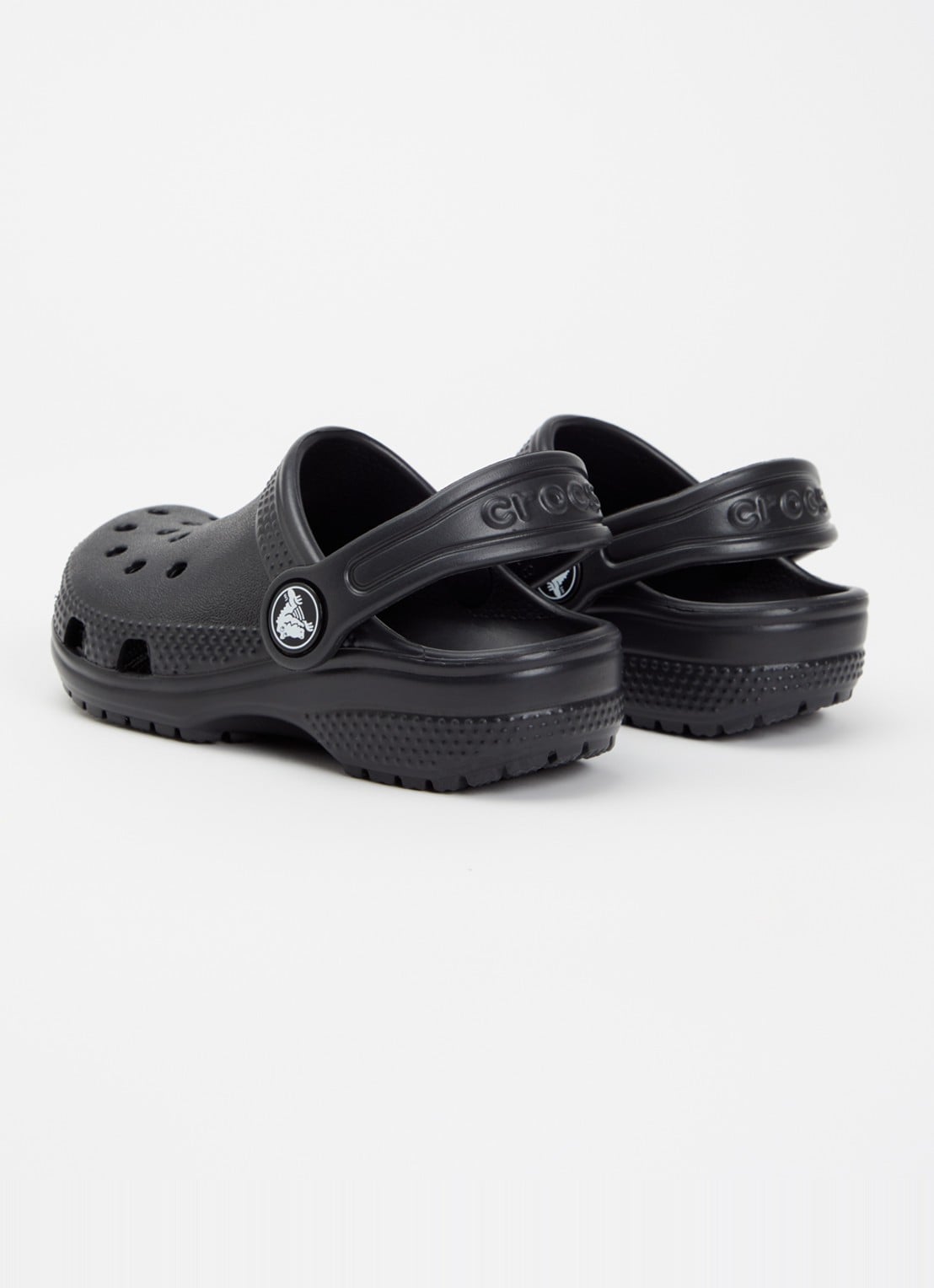 Crocs Classic Clog instapper met logo - achterkant zwart