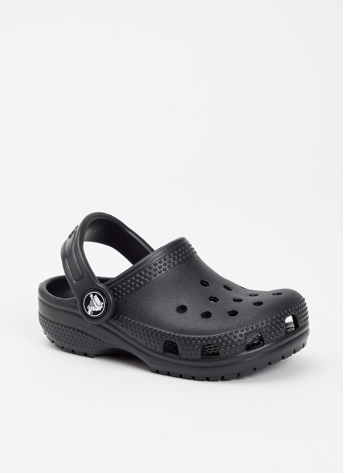 Crocs Classic Clog instapper met logo - voorkant 2 zwart