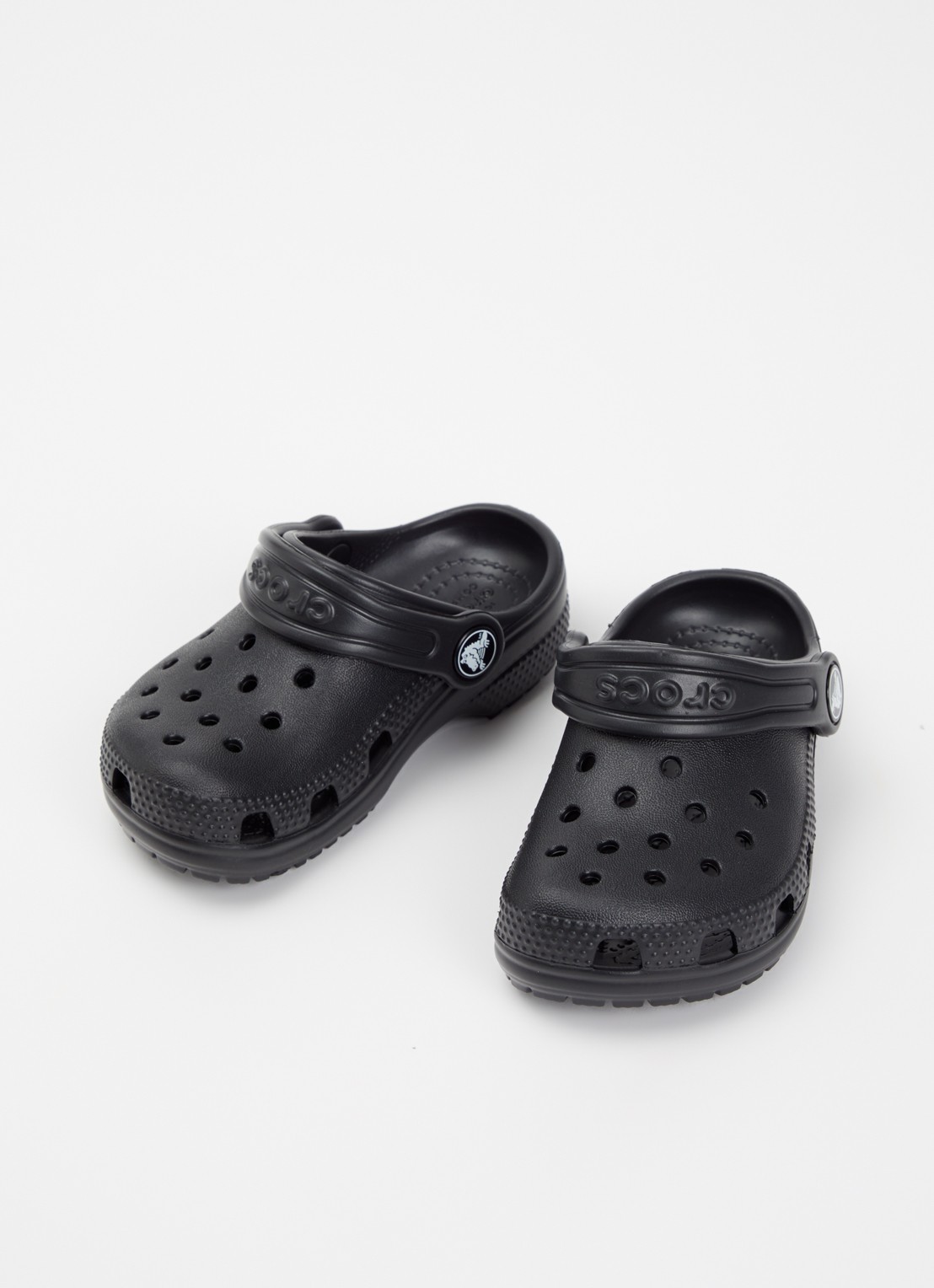 Crocs Classic Clog instapper met logo - voorkant 3 zwart