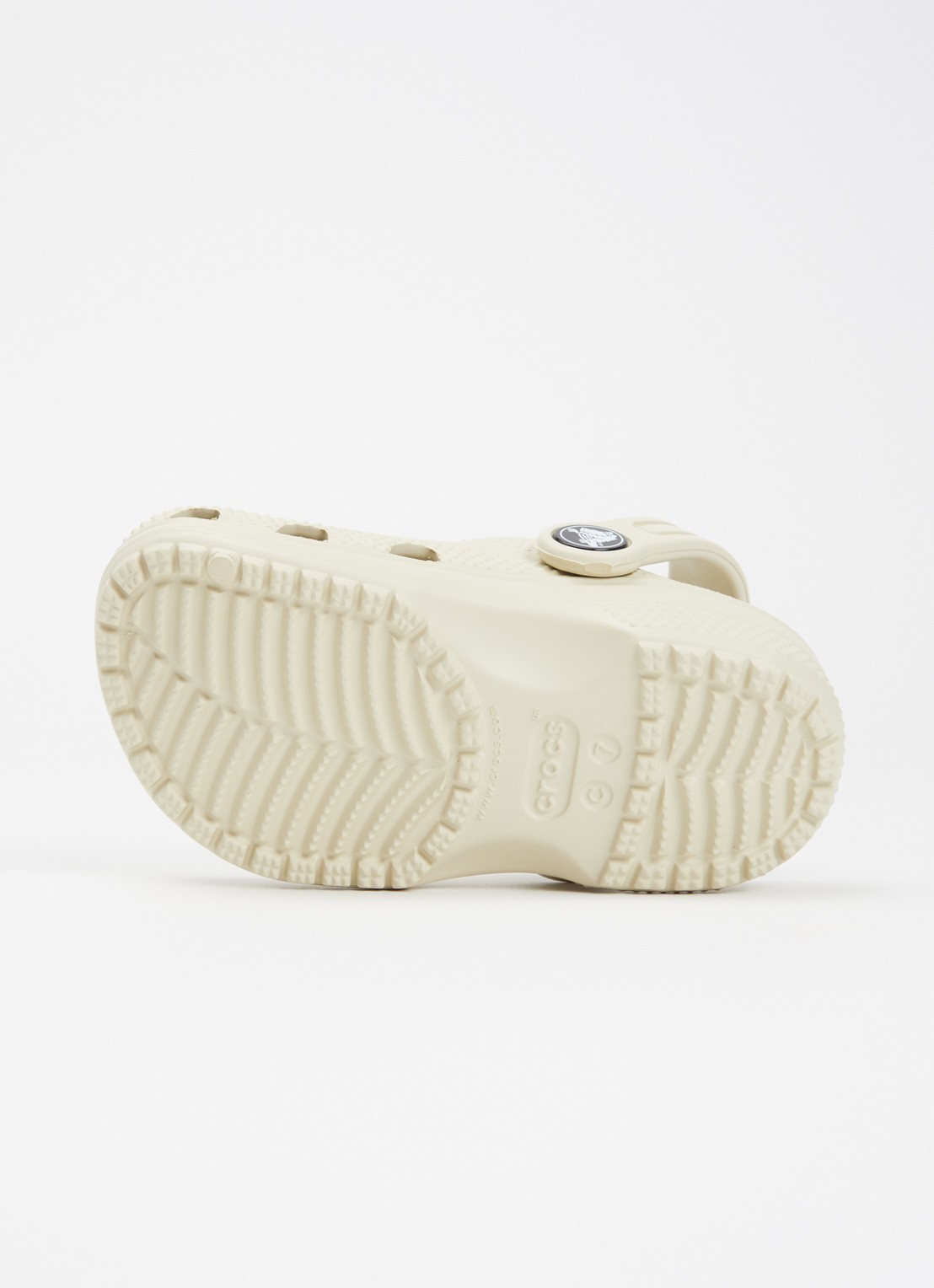 Crocs Classic Clog instapper met logo - detail 2 creme