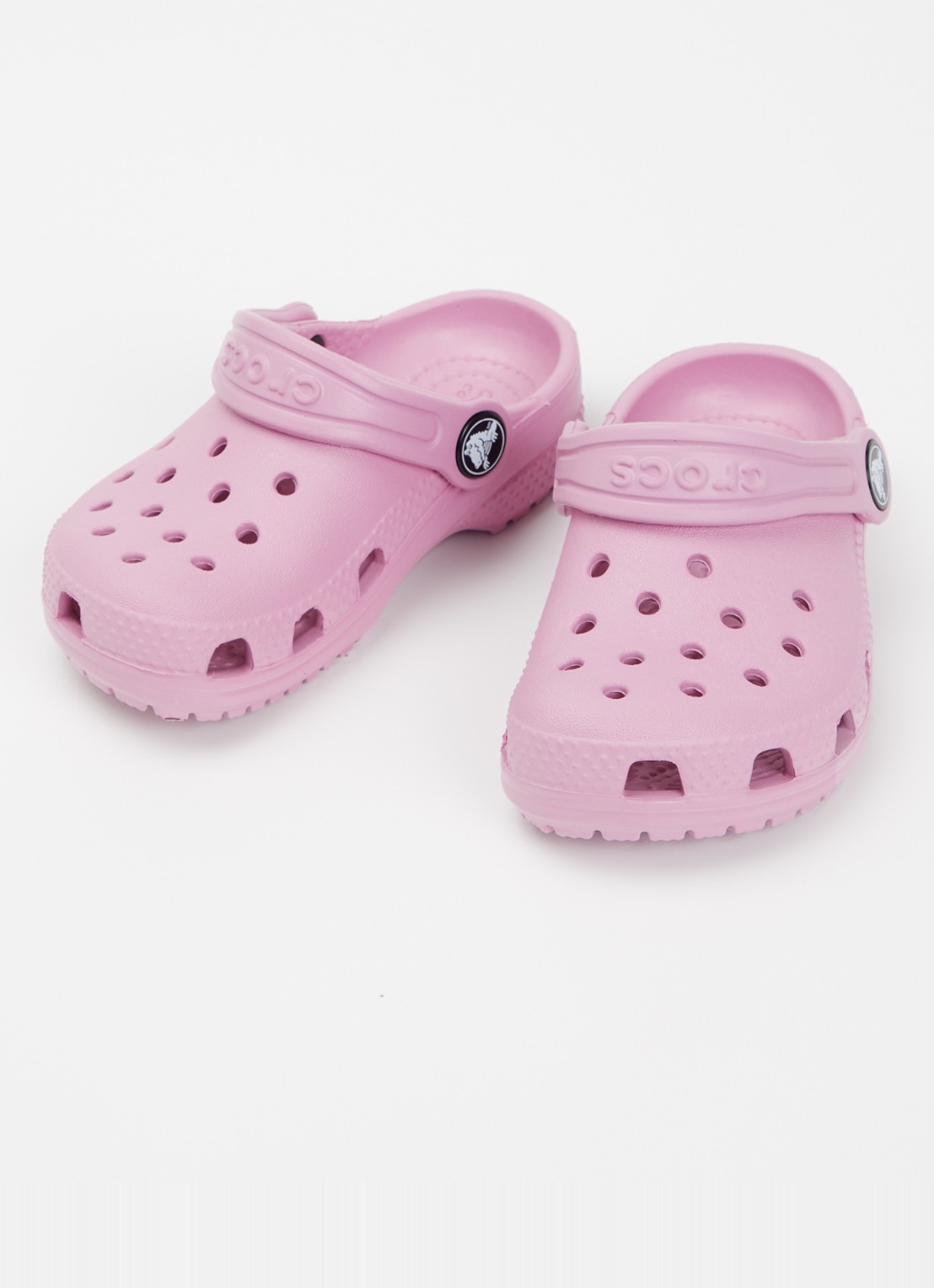 Crocs Classic Clog instapper met logo - voorkant 3 roze