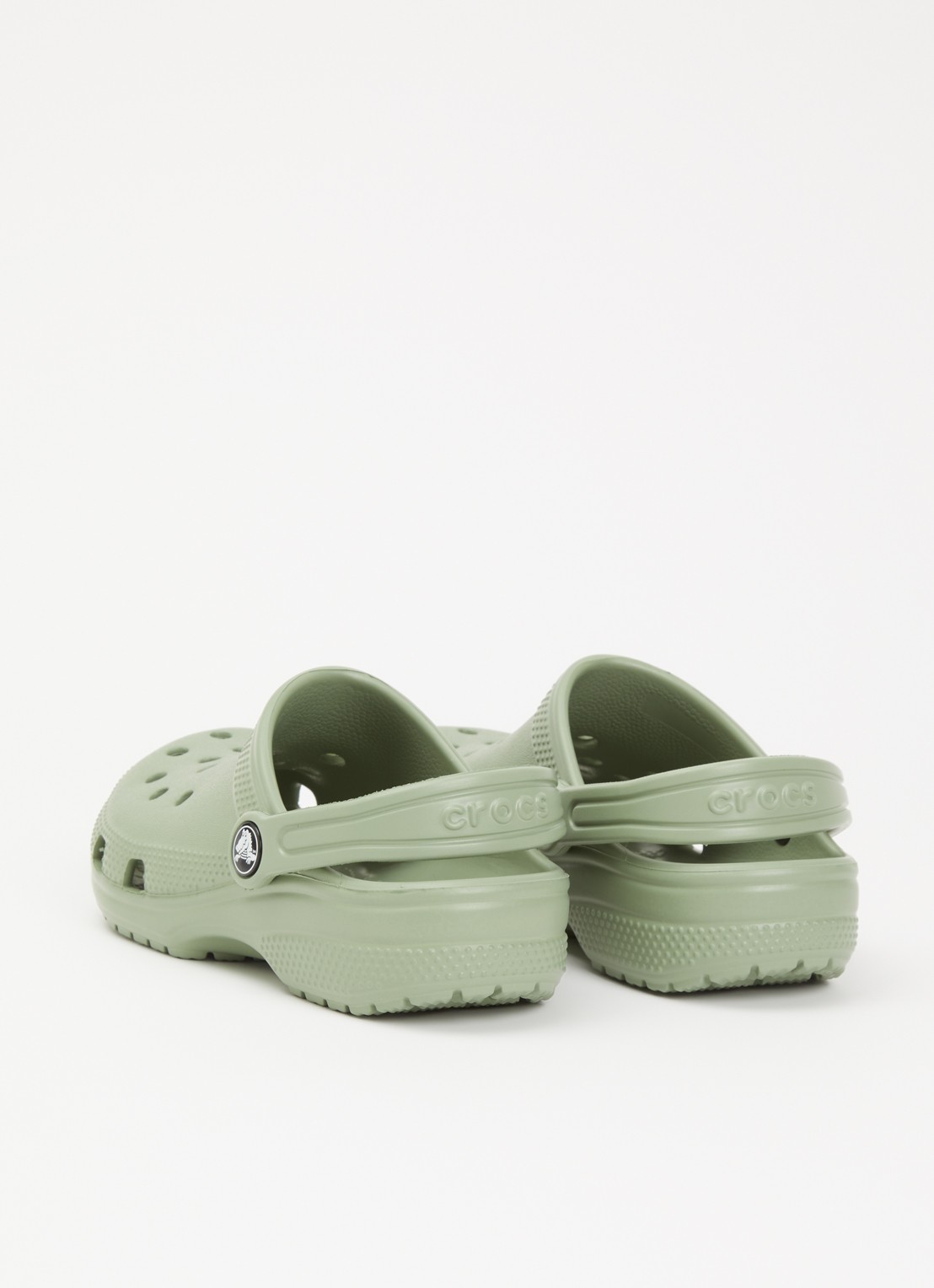 Crocs Classic Clog instapper met logo - achterkant 4 mosgroen