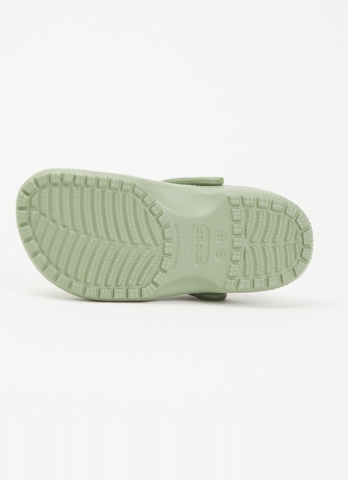 Crocs Classic Clog instapper met logo - detail 3 mosgroen