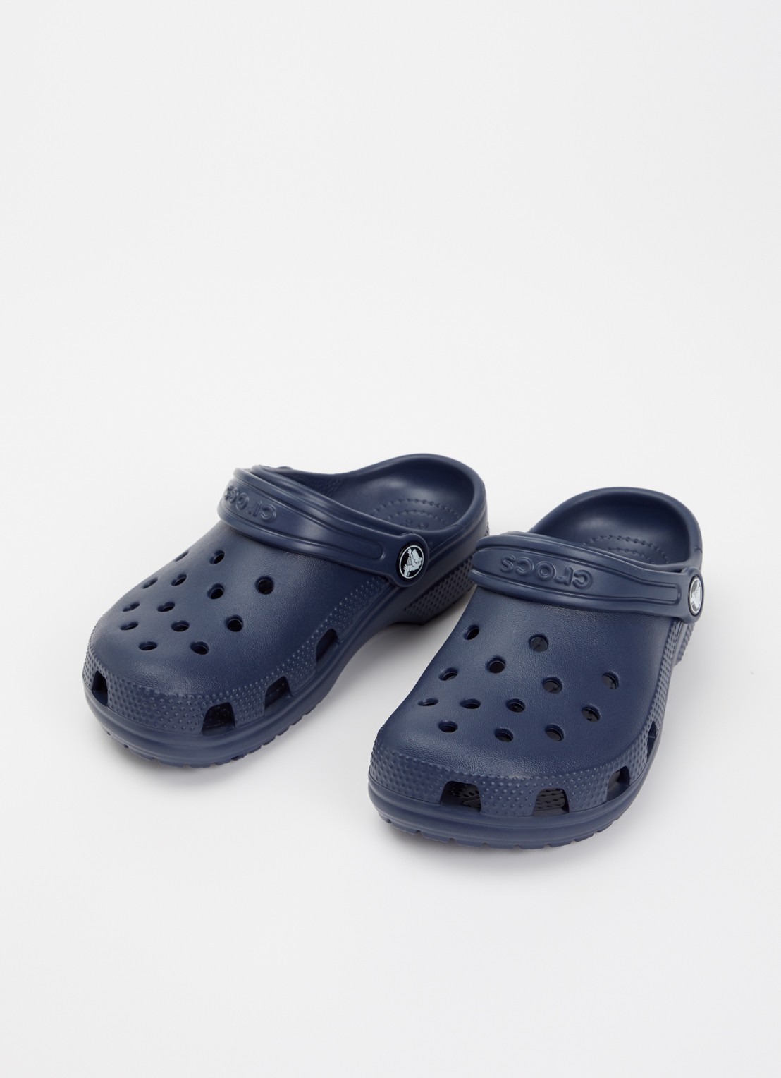 Crocs Classic Clog instapper met logo - voorkant 2 donkerblauw