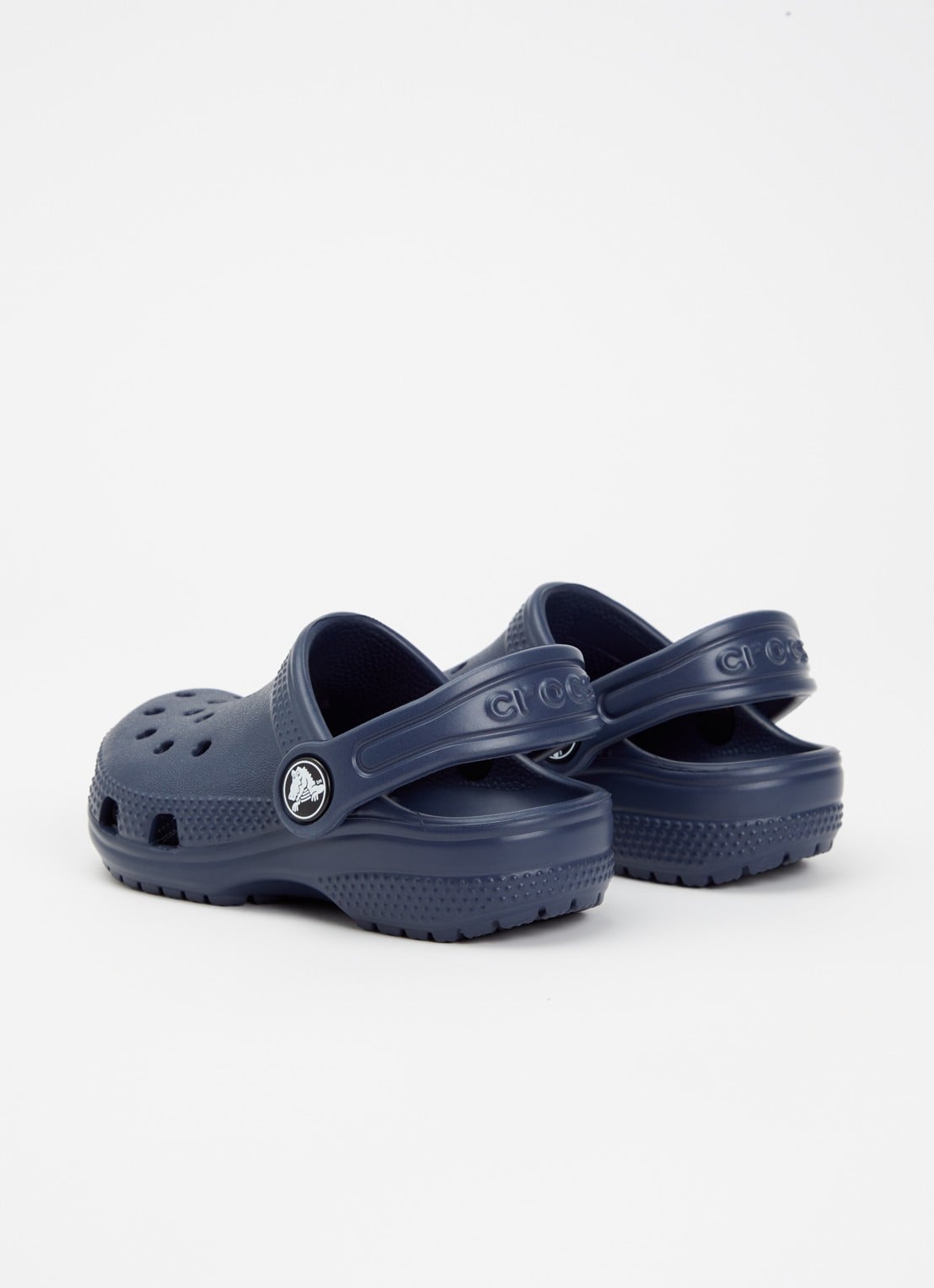 Crocs Classic Clog instapper met logo - achterkant 2 donkerblauw